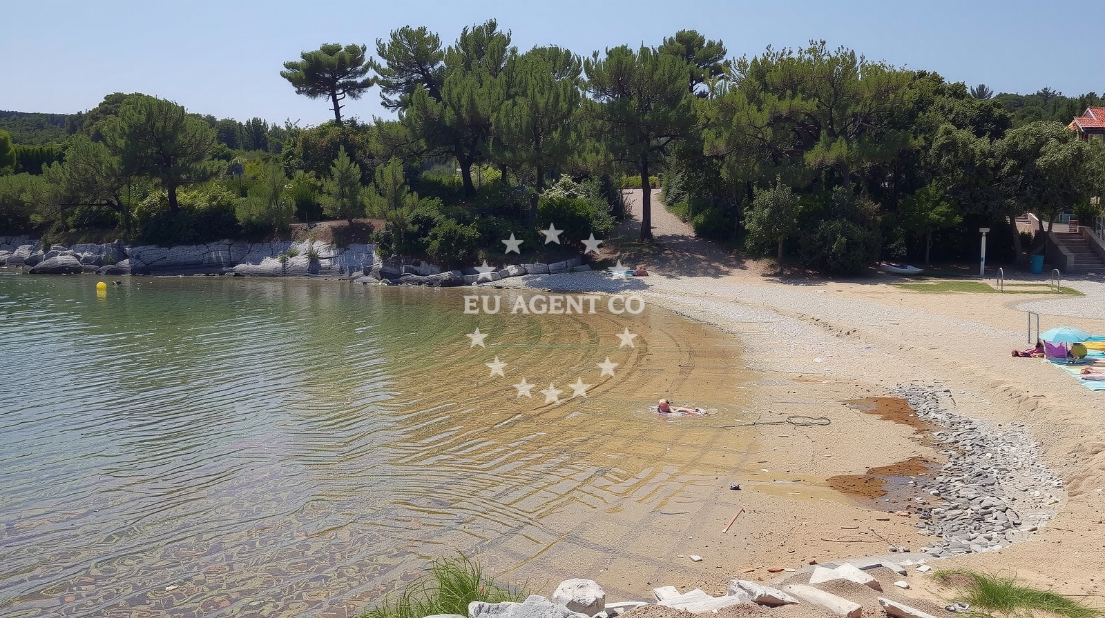 Beach facilities and surroundings at Plaza Venerica II in Artatore ulica 64, Mali Lošinj