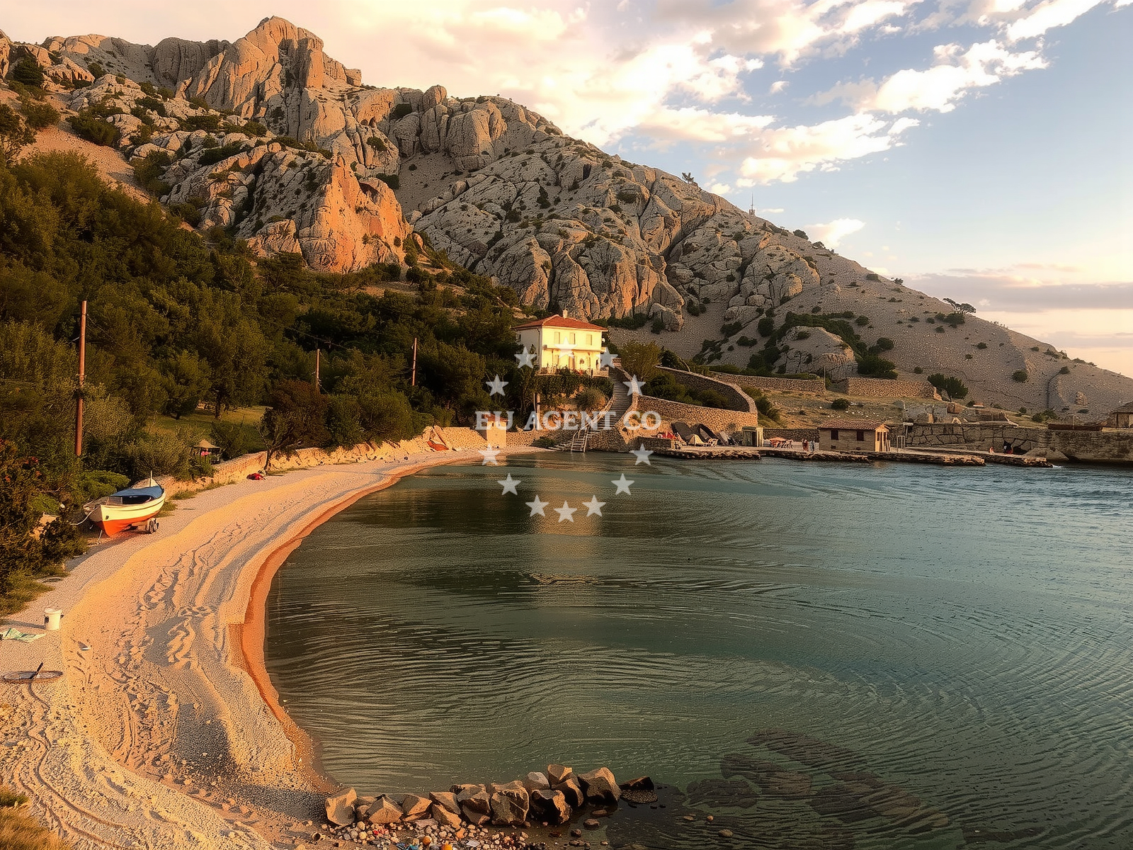 Beach facilities and surroundings at Plaza Vranjak in Jablanac, 102, Jablanac