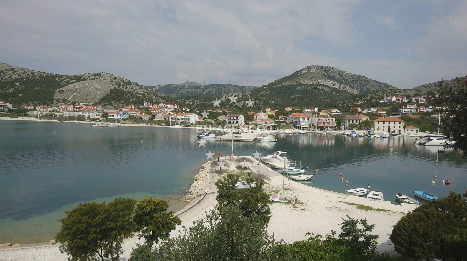 Sea and coastal view of Plaza Vranjica in Obala Mira Barešića 27, Seget Vranjica