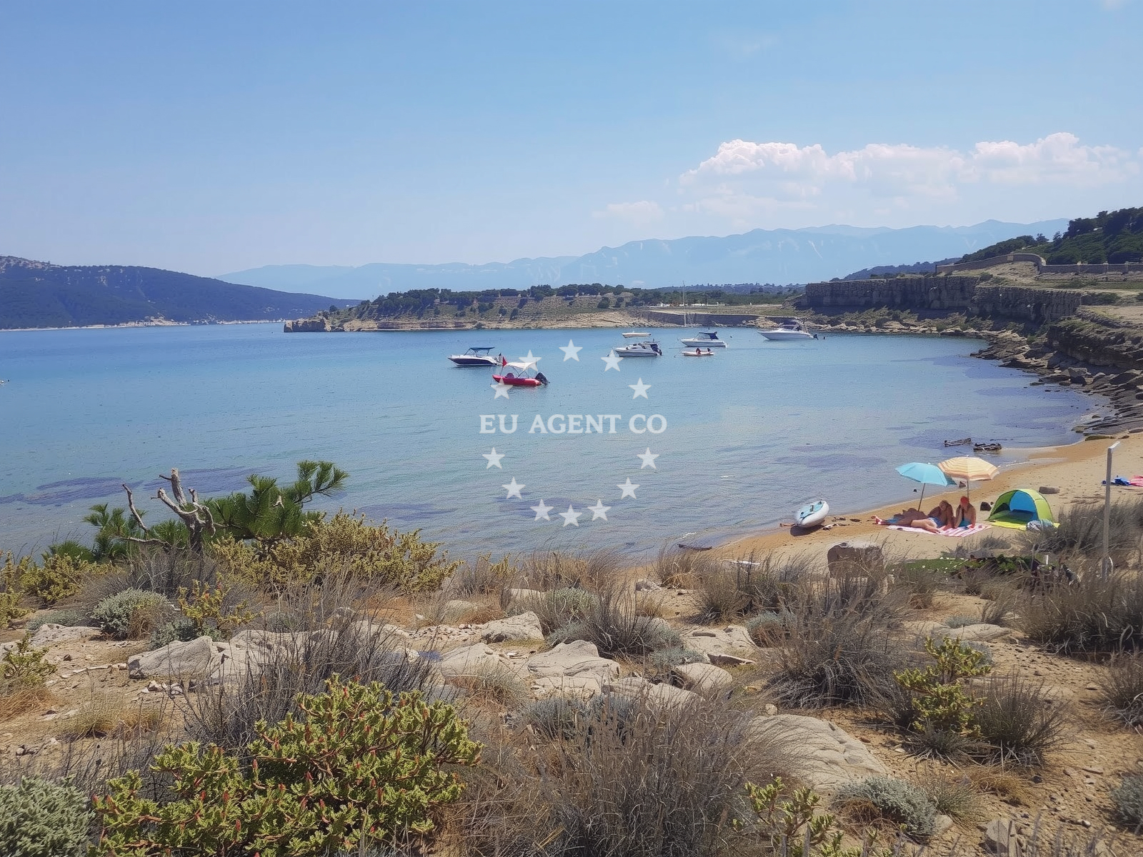 Sea and coastal view of Plaza Zaskoljici in Lopar 30 A, Lopar