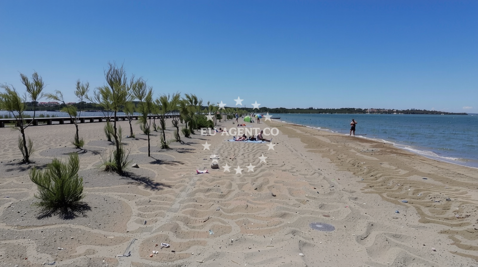 Beach facilities and surroundings at Plaza Zdrijac in Put Ždrijaca 12 D ZGRADA, Nin