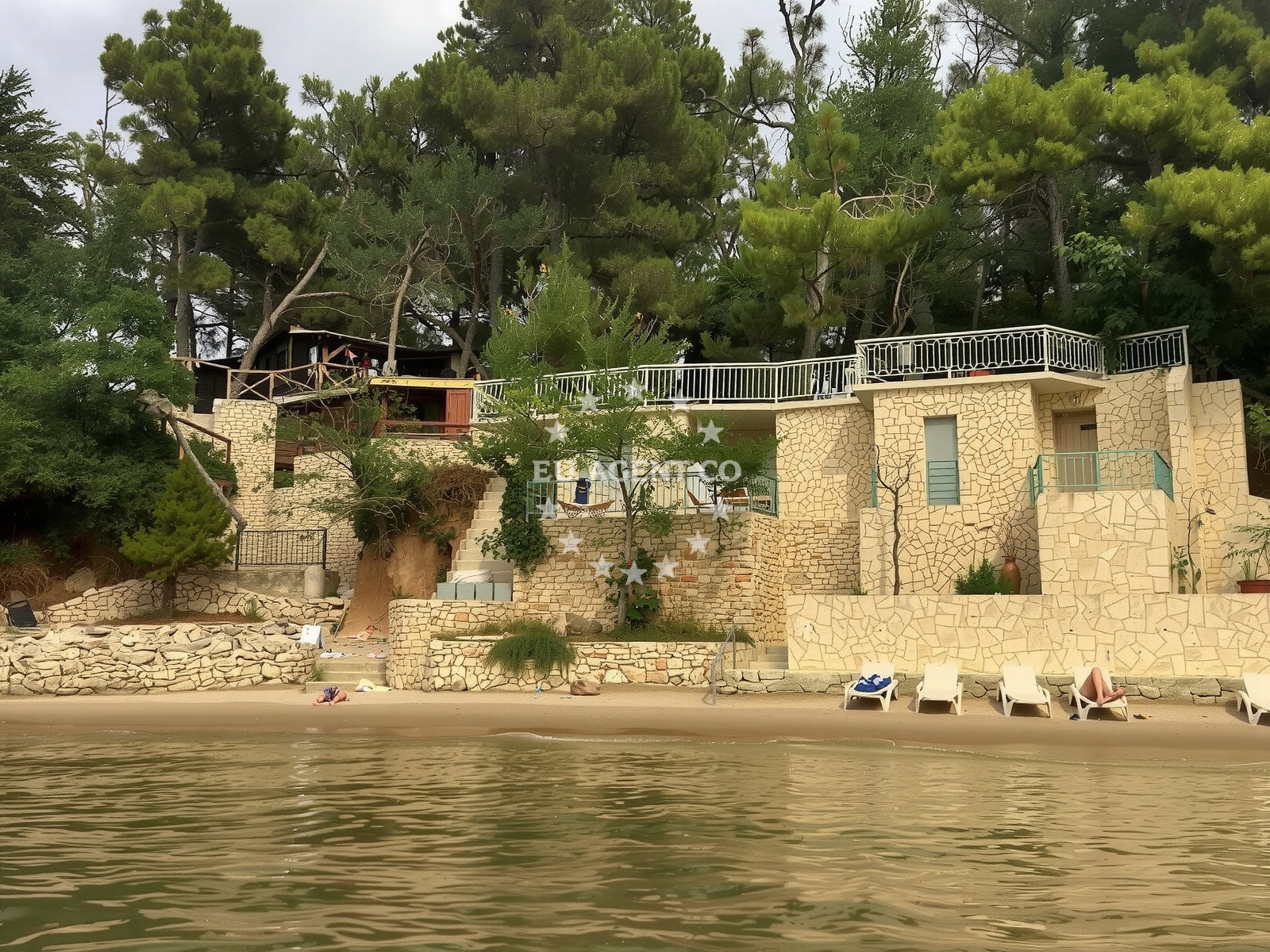 Sea and coastal view of Plaza Zidine in Lopar 62, Lopar