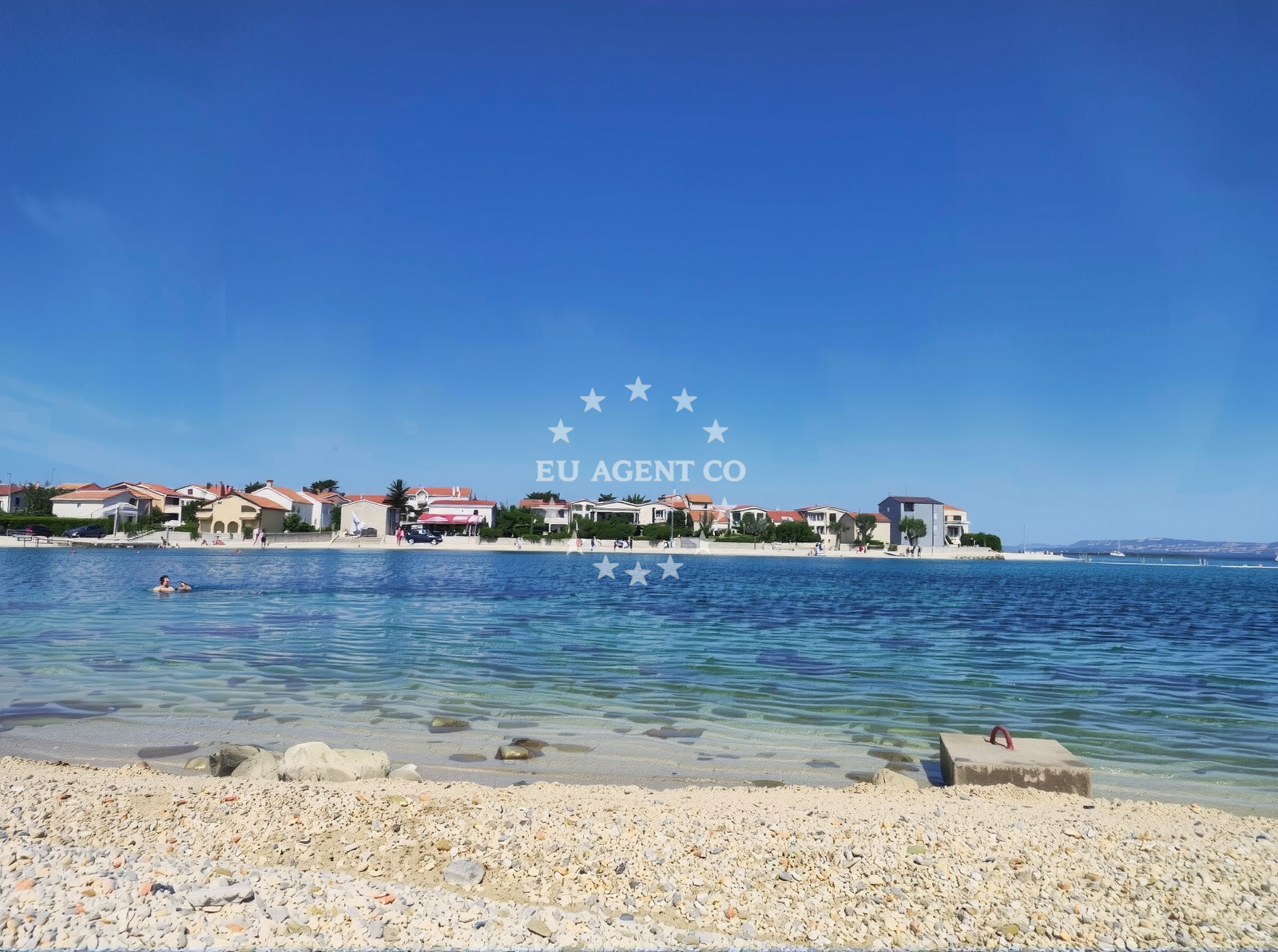 Shoreline and swimming area at Plaza Zitna in Zitna XVI 8, 1, Vir
