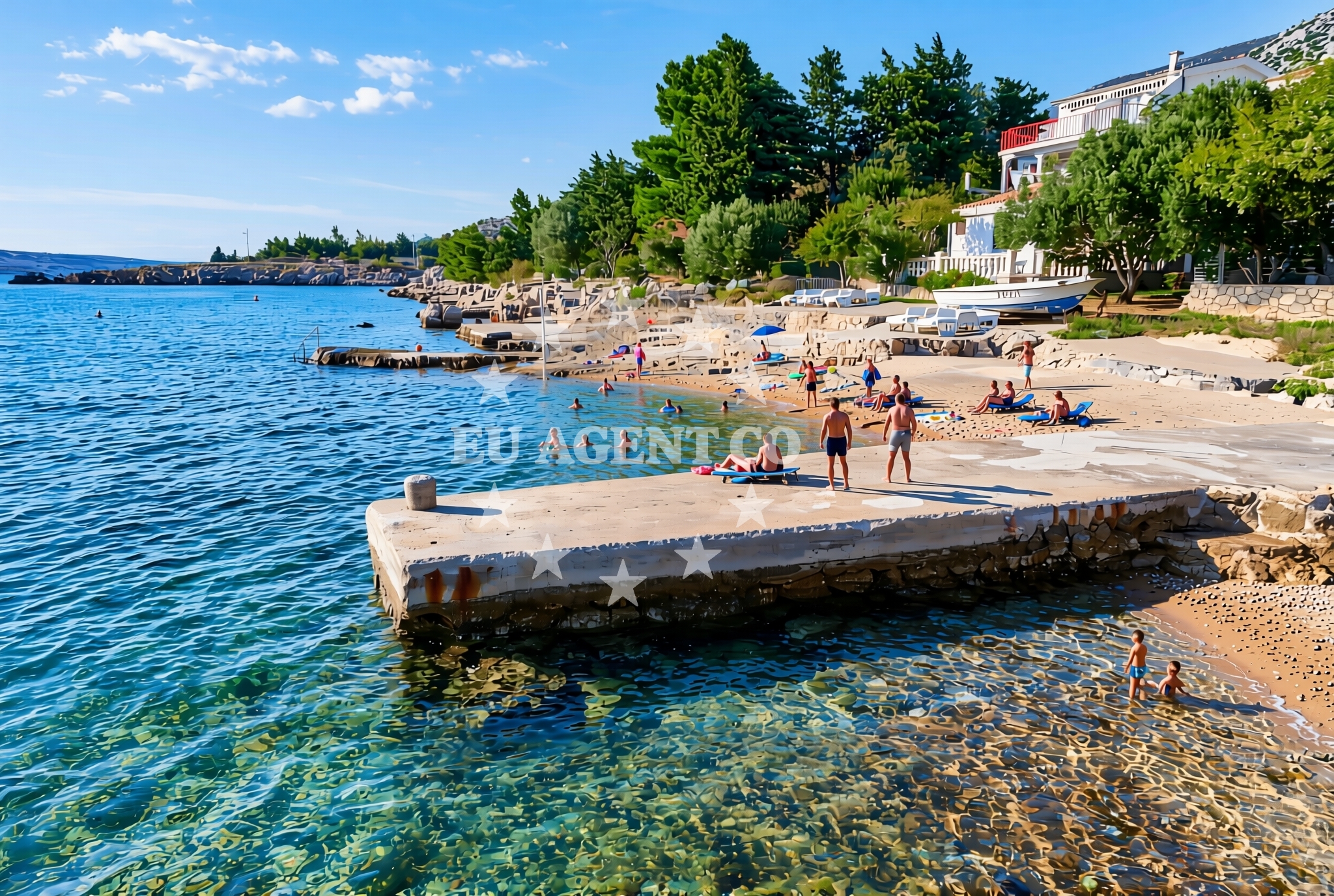 Overview of Plitka draga donja, Cesarica Beach in Plitka draga donja