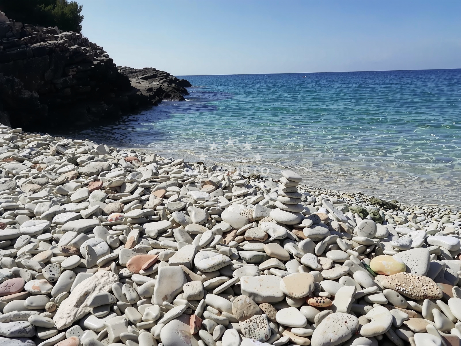 Sea and coastal view of Plovanije beach in 218 Selo 1, Premantura