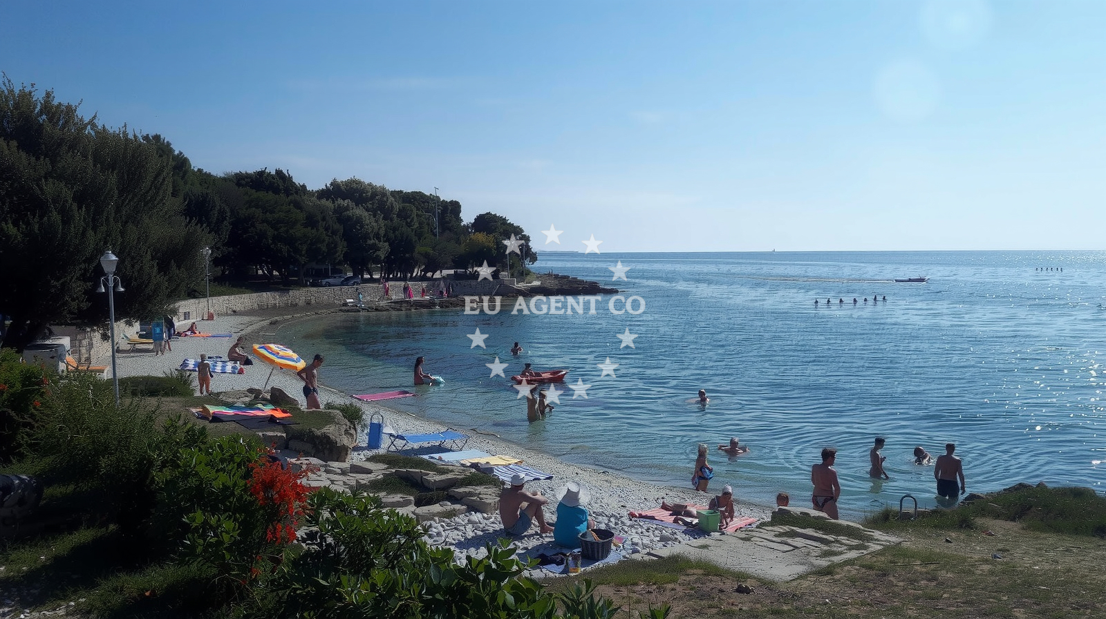 Shoreline and swimming area at Plyazh Sv. Pavao in San Pol 1, Bale