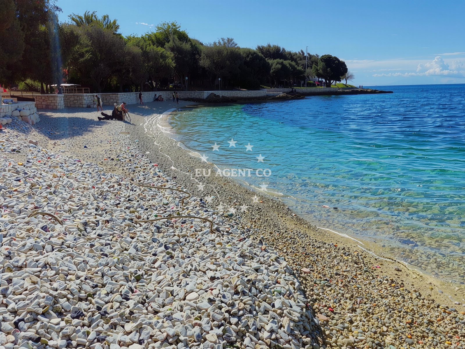 Sea and coastal view of Plyazh Sv. Pavao in San Pol 1, Bale