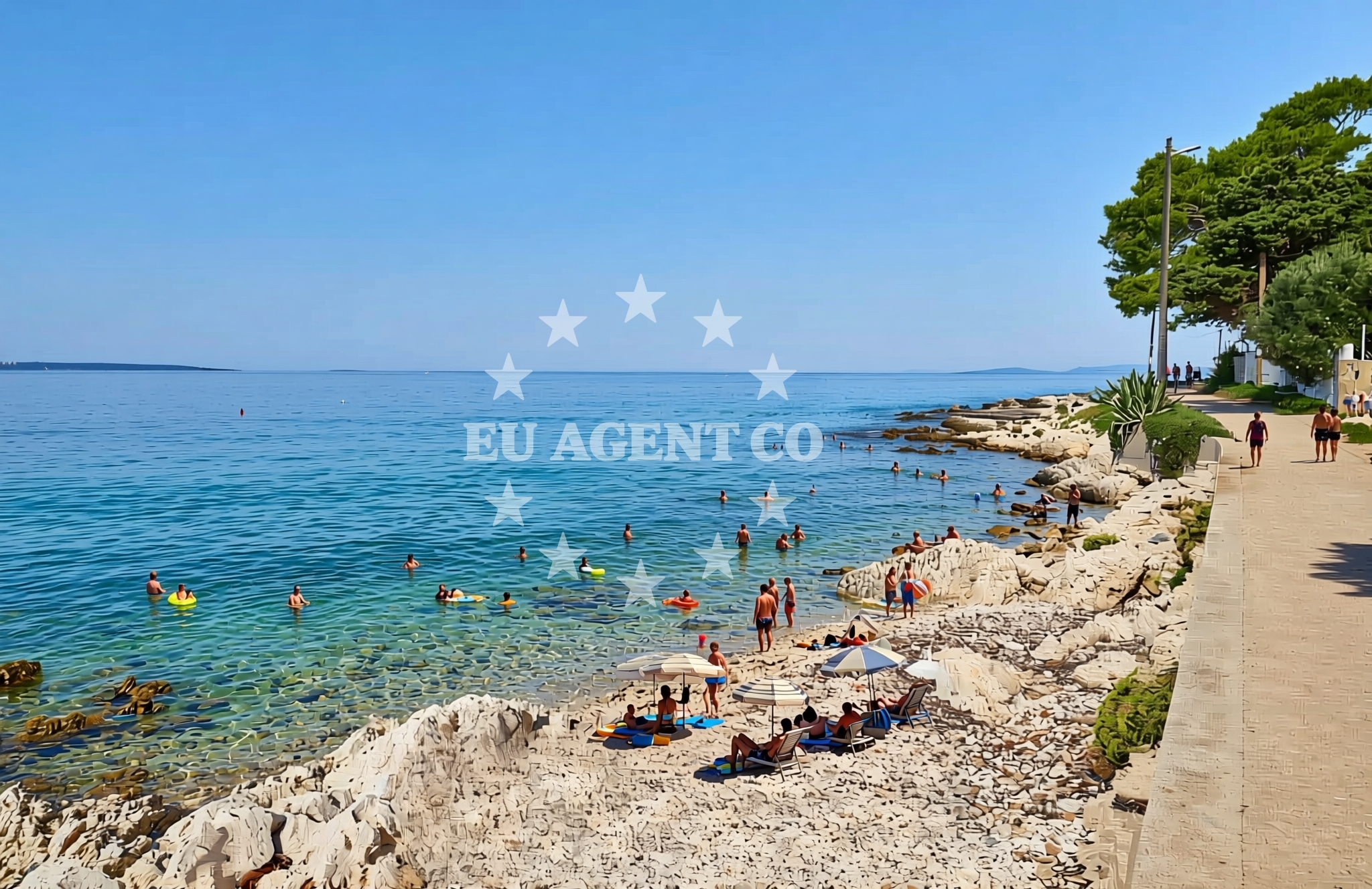 Overview of Pocukmarak sjever, Silba (Silba) Beach in Pocukmarak sjever