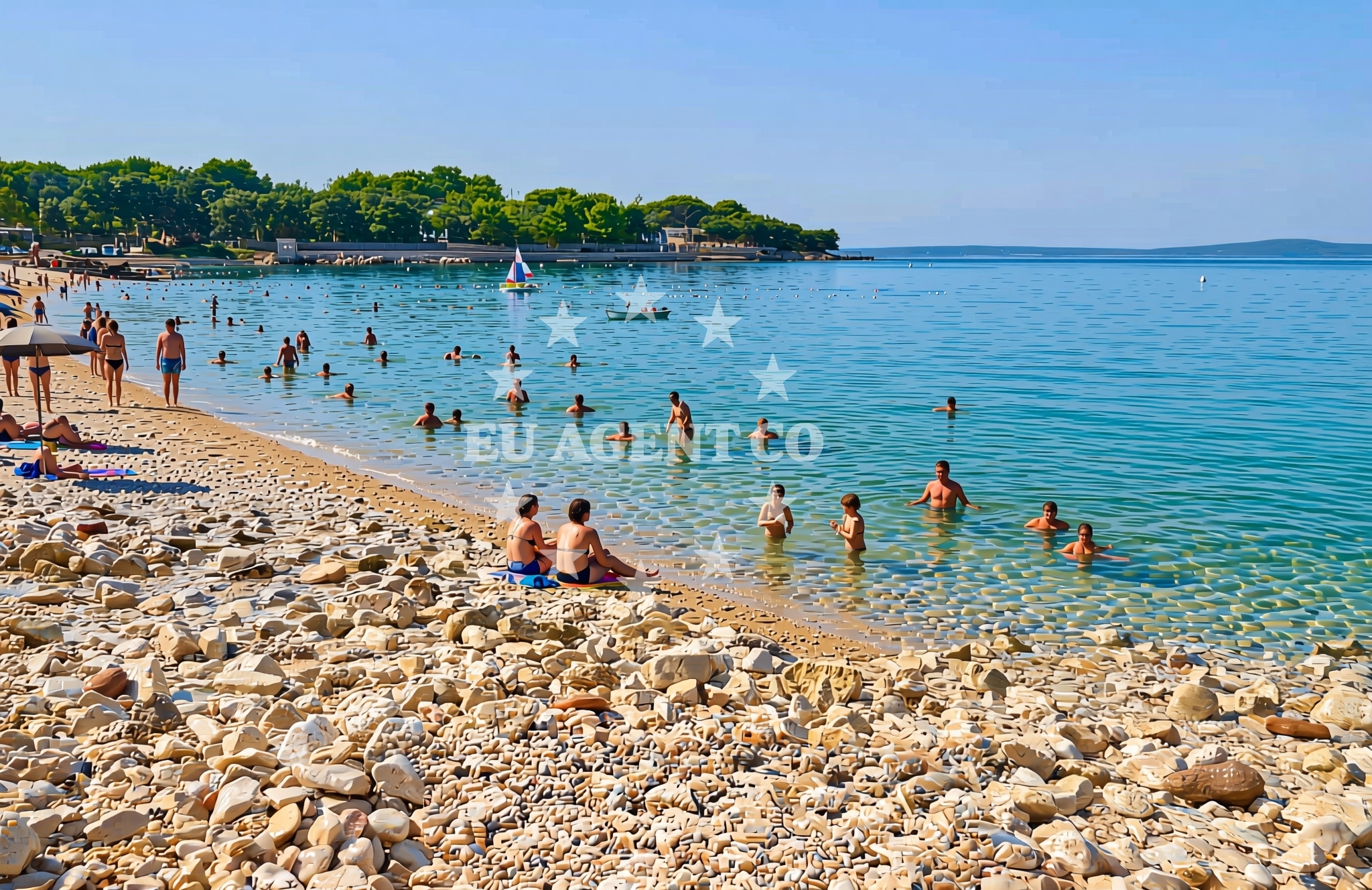 Overview of Pocukmarak sredina, Silba (Silba) Beach in Pocukmarak sredina
