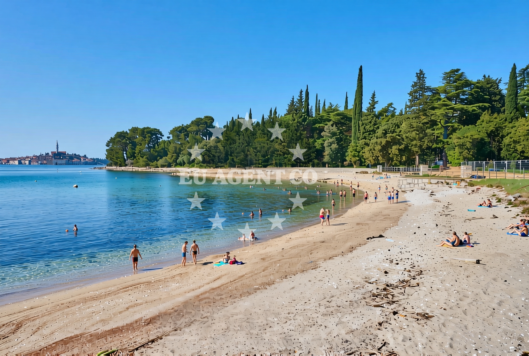 Overview of Pod bolnicom, Rovinj Beach in Pod bolnicom