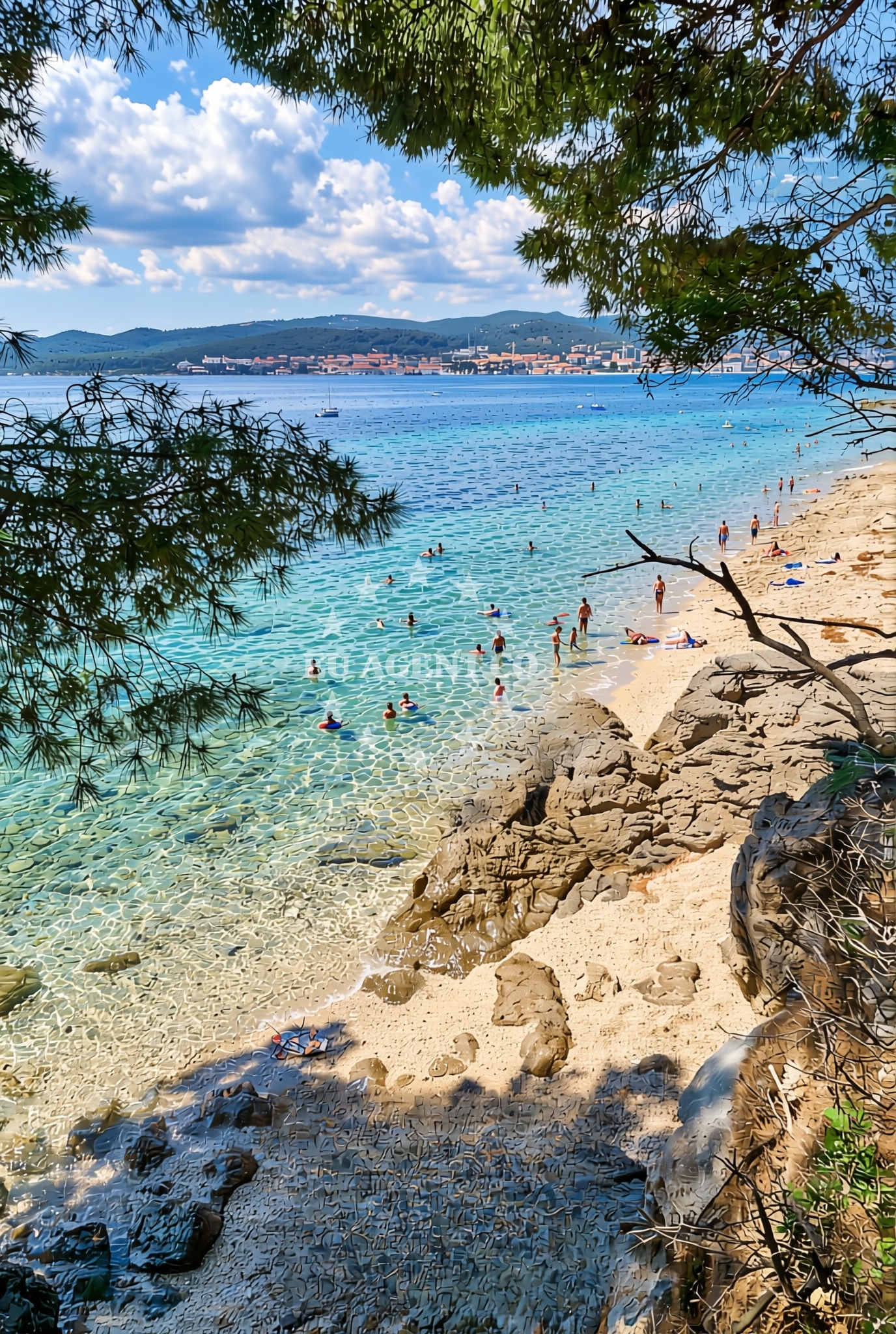 Shoreline and swimming area at Pod Gospu sredina 1, Orebić Beach in Pod Gospu sredina 1