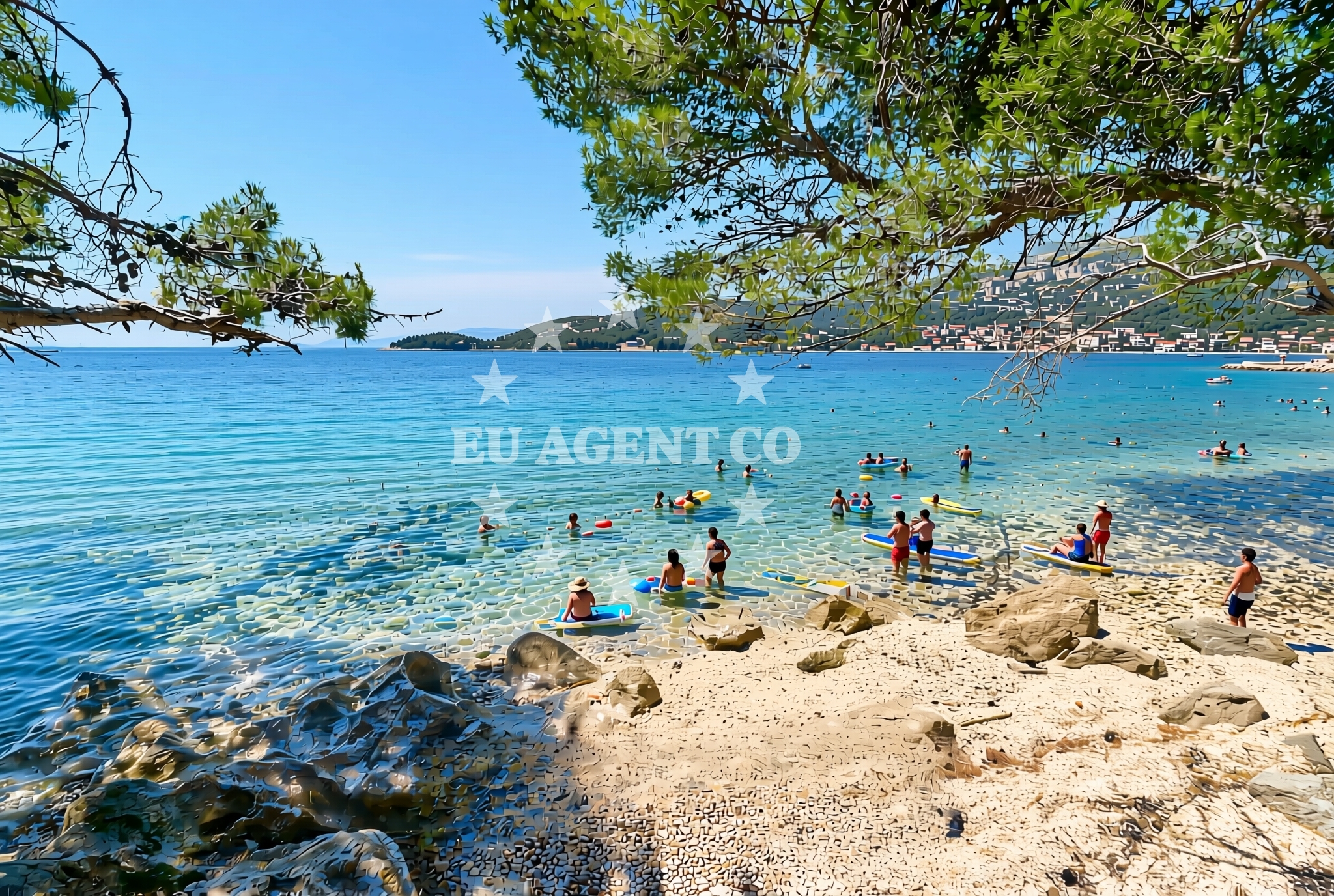 Shoreline and swimming area at Pod Gospu sredina 2, Orebić Beach in Pod Gospu sredina 2