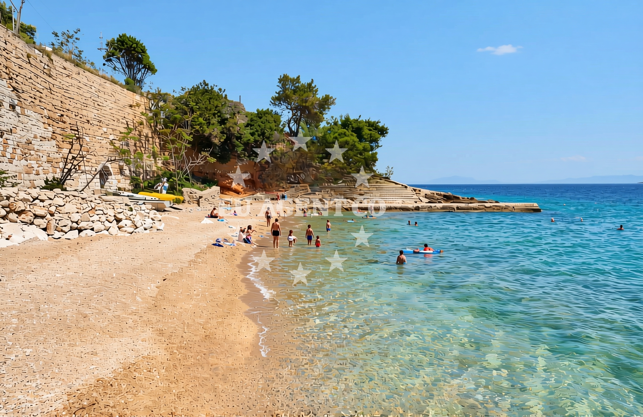 Overview of Pod konteju istok, Zavala (Jelsa) (Hvar) Beach in Pod konteju istok