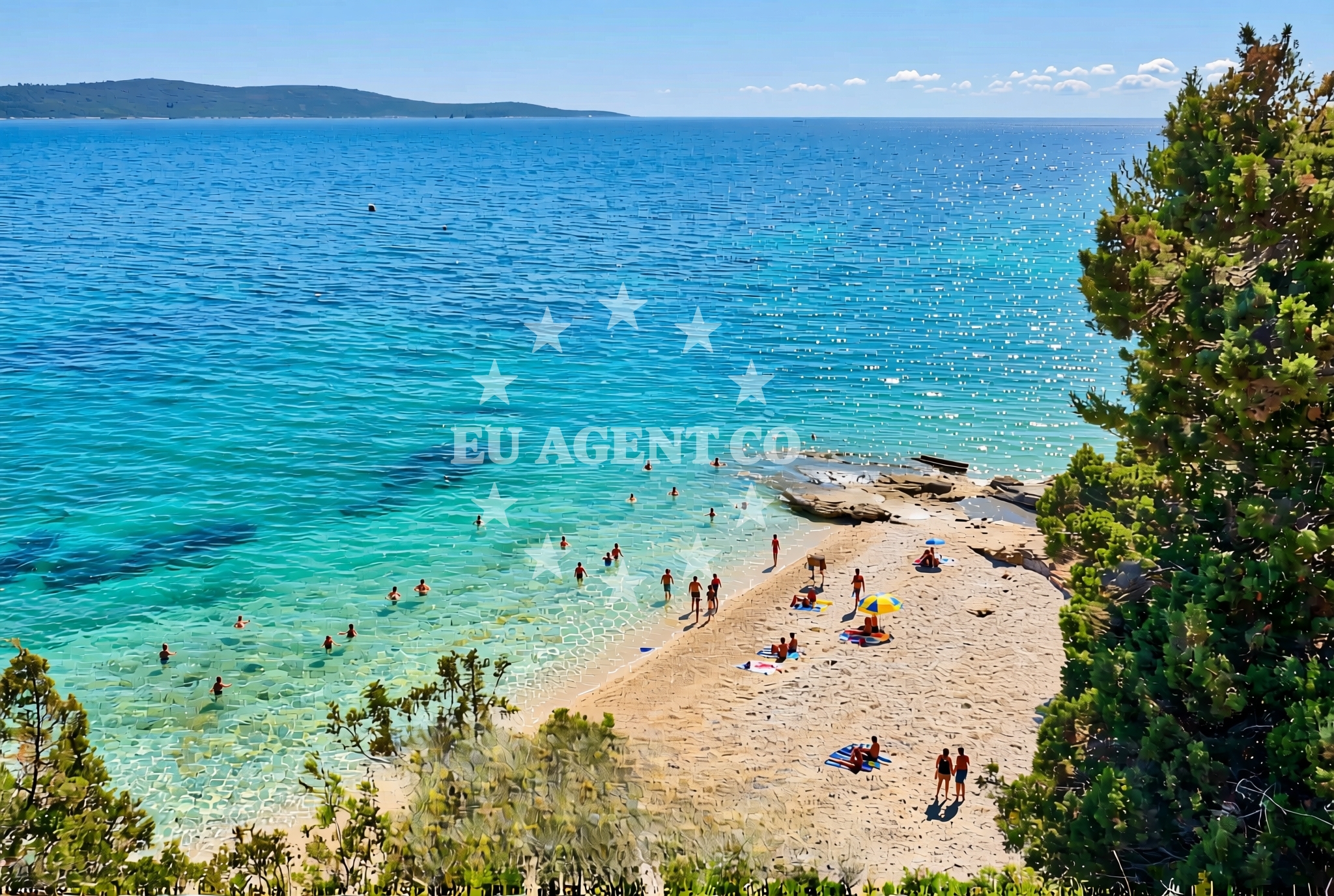 Shoreline and swimming area at Pod konteju zapad, Zavala (Jelsa) (Hvar) Beach in Pod konteju zapad