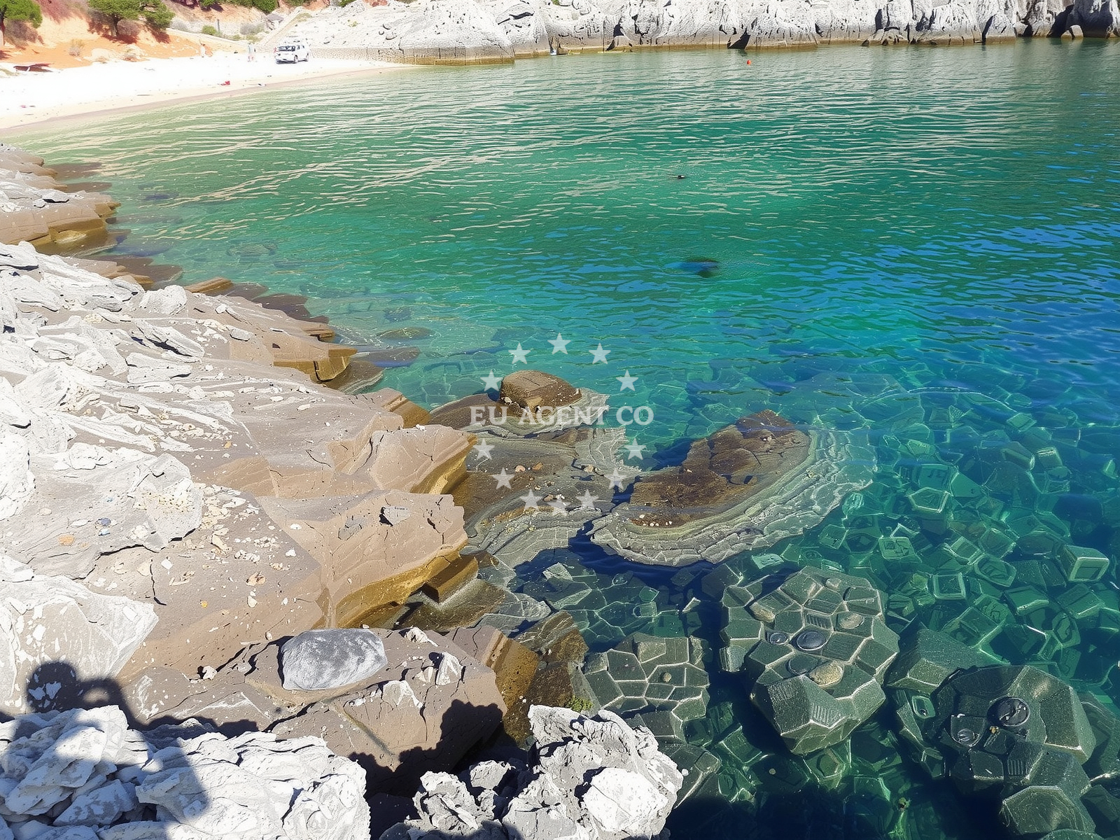 Beach facilities and surroundings at Pod Sadic beach in Ustrine 38, Ustrine