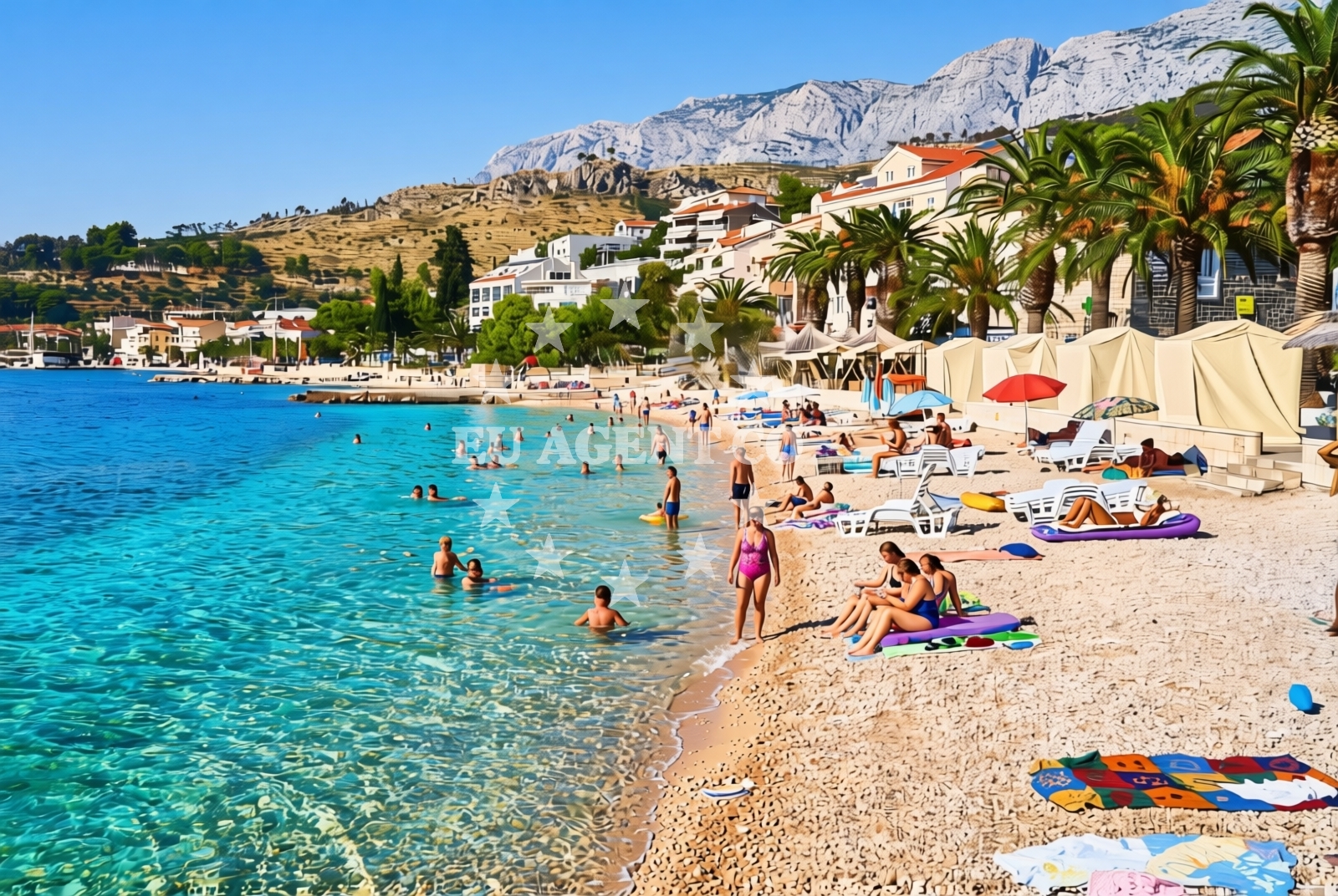 Overview of Podgora, Podgora Beach in Podgora