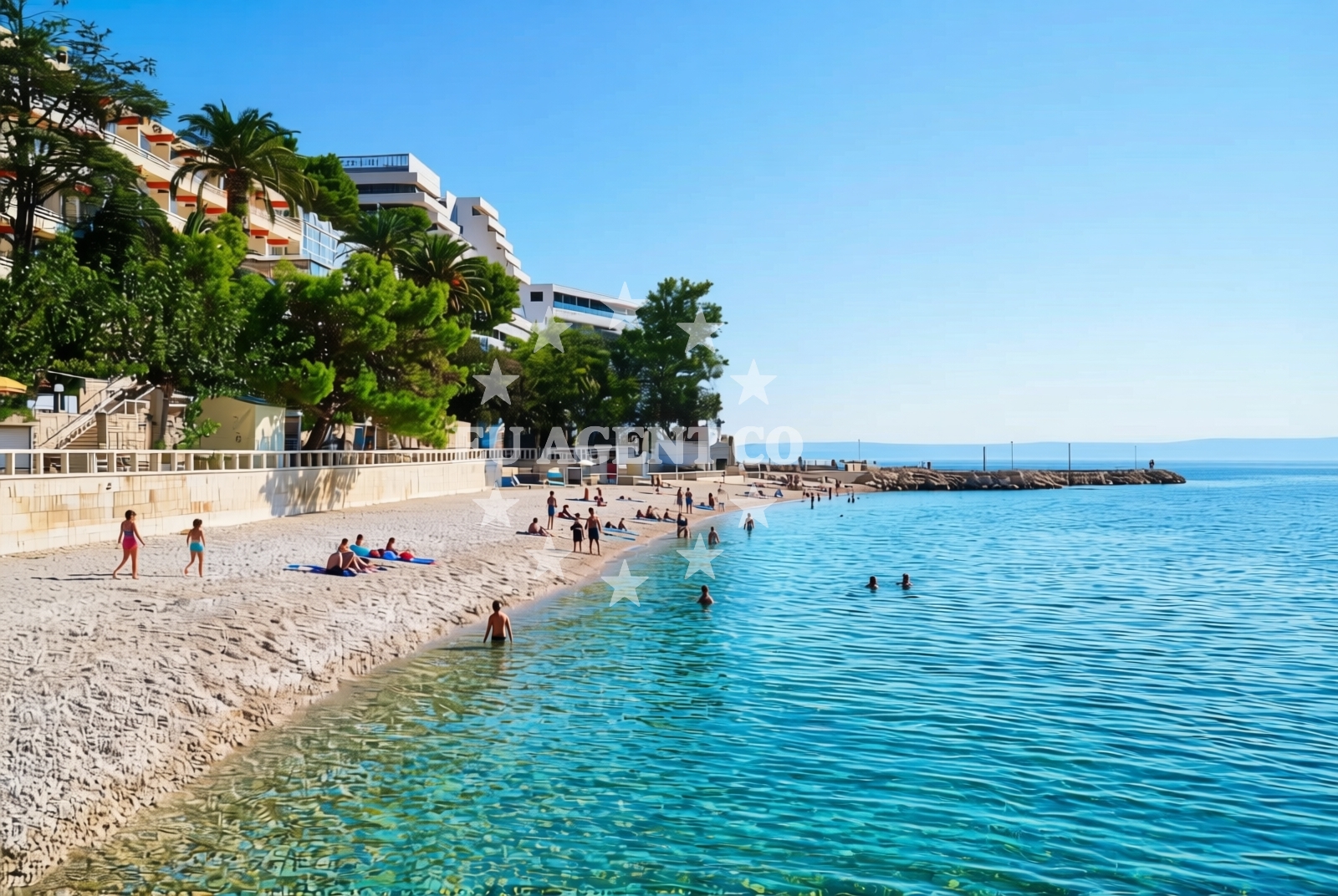Beach facilities and surroundings at Podgora, Podgora Beach in Podgora