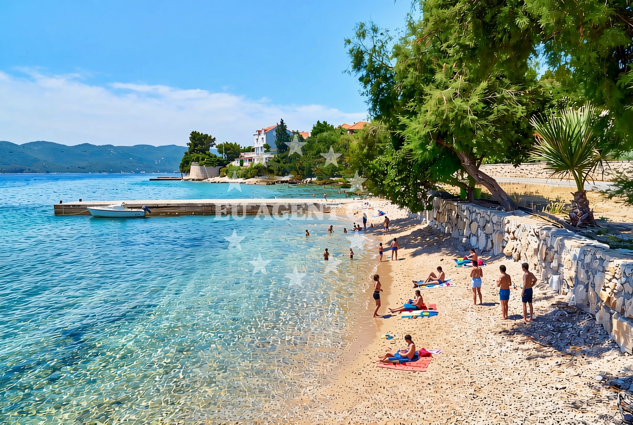 Overview of Podgorje istok, Podgorje (Orebić) Beach in Podgorje istok