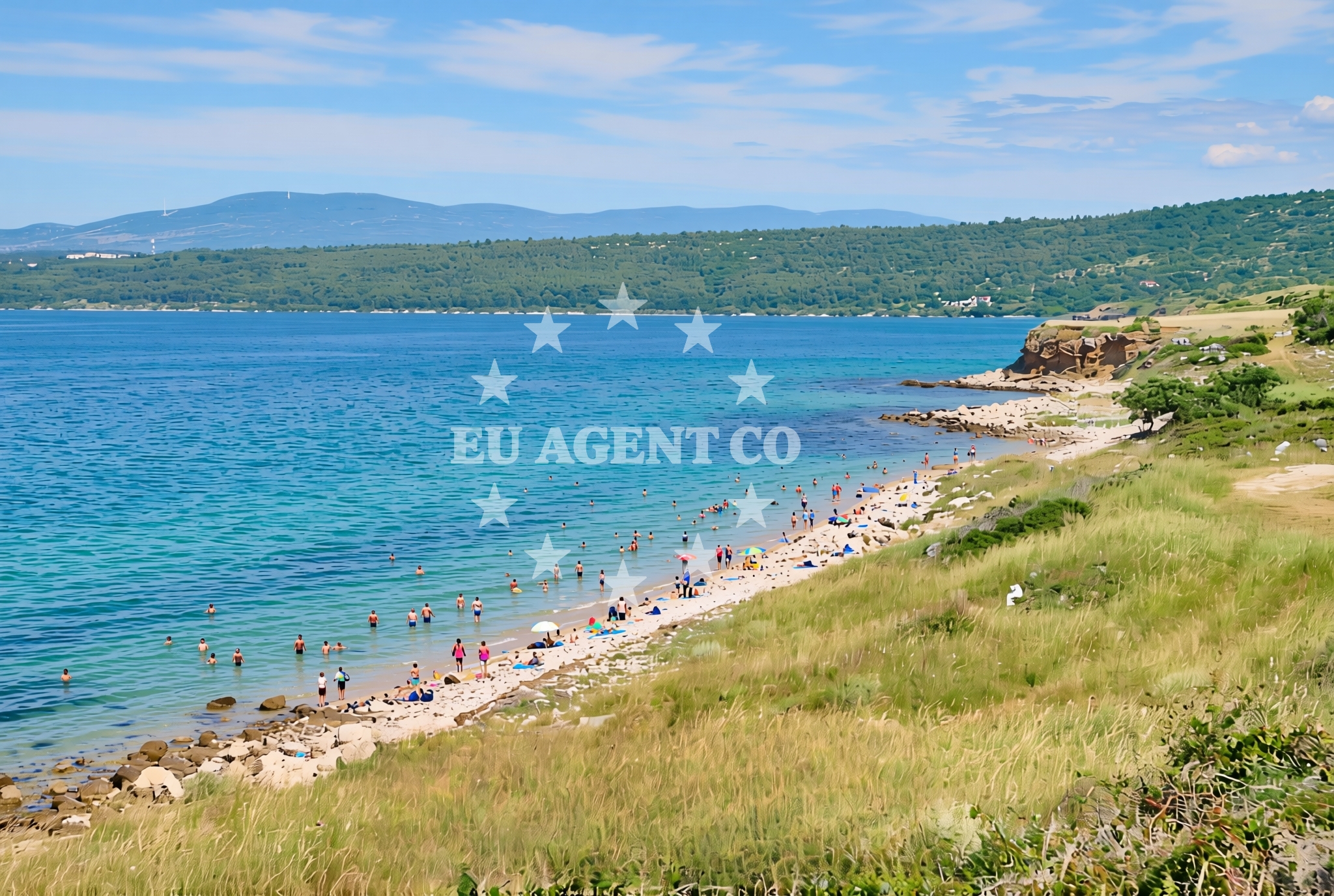 Beach facilities and surroundings at Podgradina istok, Podgradina (Posedarje) Beach in Podgradina istok