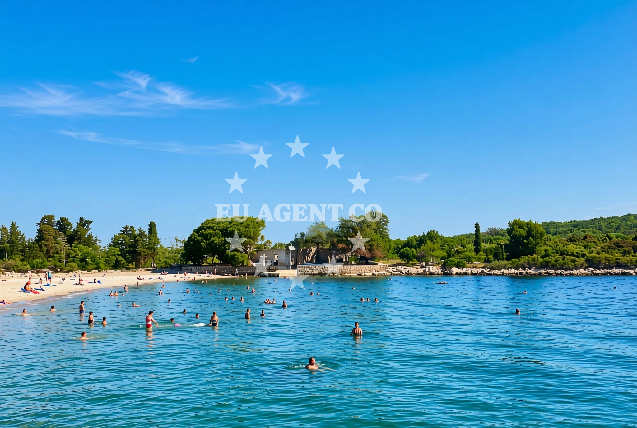 Overview of Podgroblje, Ilovik (Mali Lošinj) (Ilovik) Beach in Podgroblje