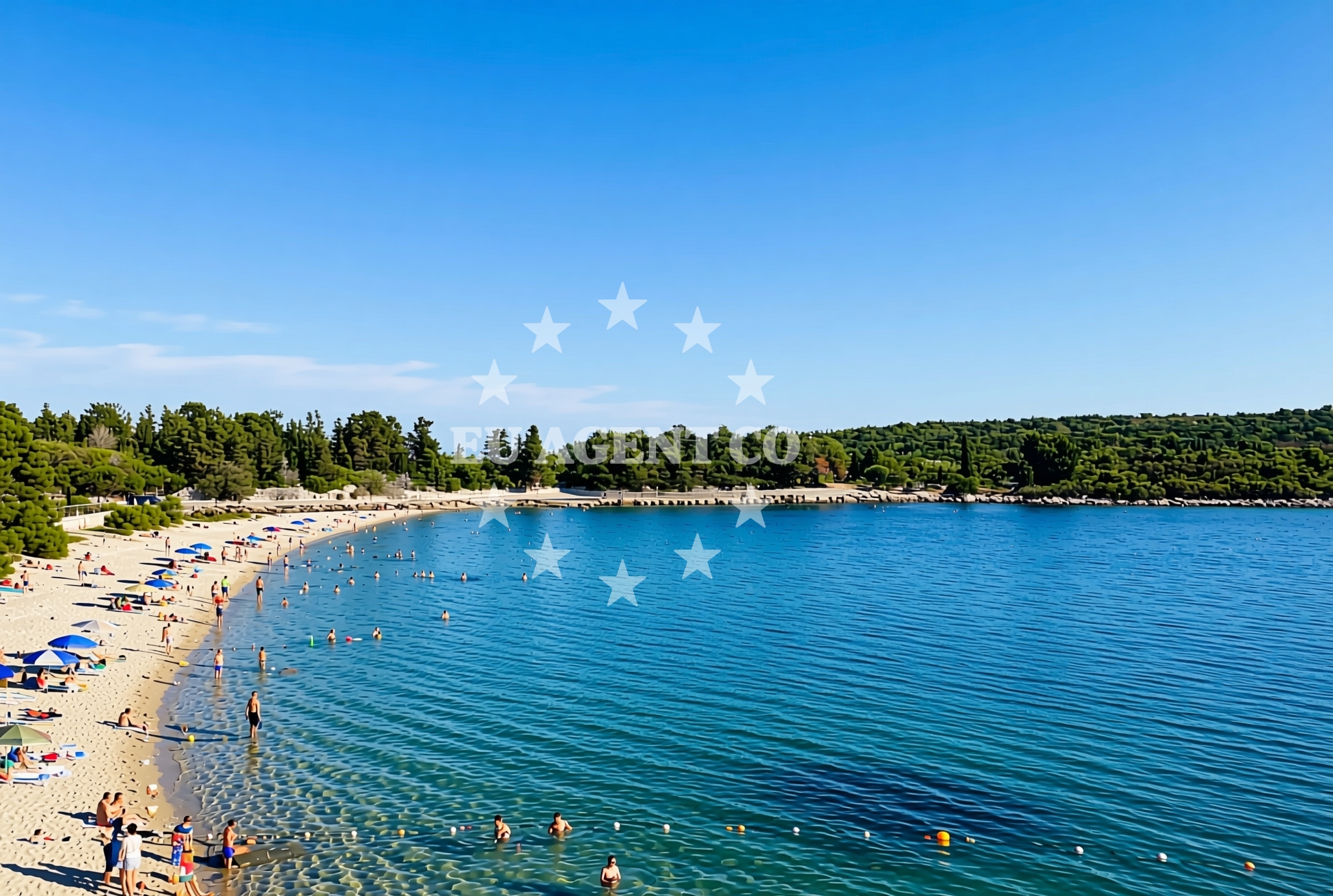 Shoreline and swimming area at Podgroblje, Ilovik (Mali Lošinj) (Ilovik) Beach in Podgroblje