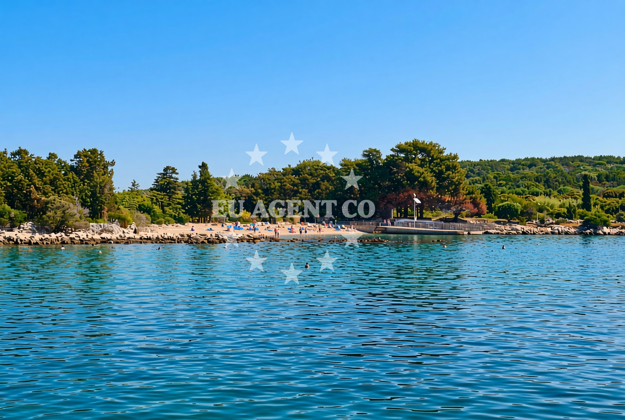 Sea and coastal view of Podgroblje, Ilovik (Mali Lošinj) (Ilovik) Beach in Podgroblje