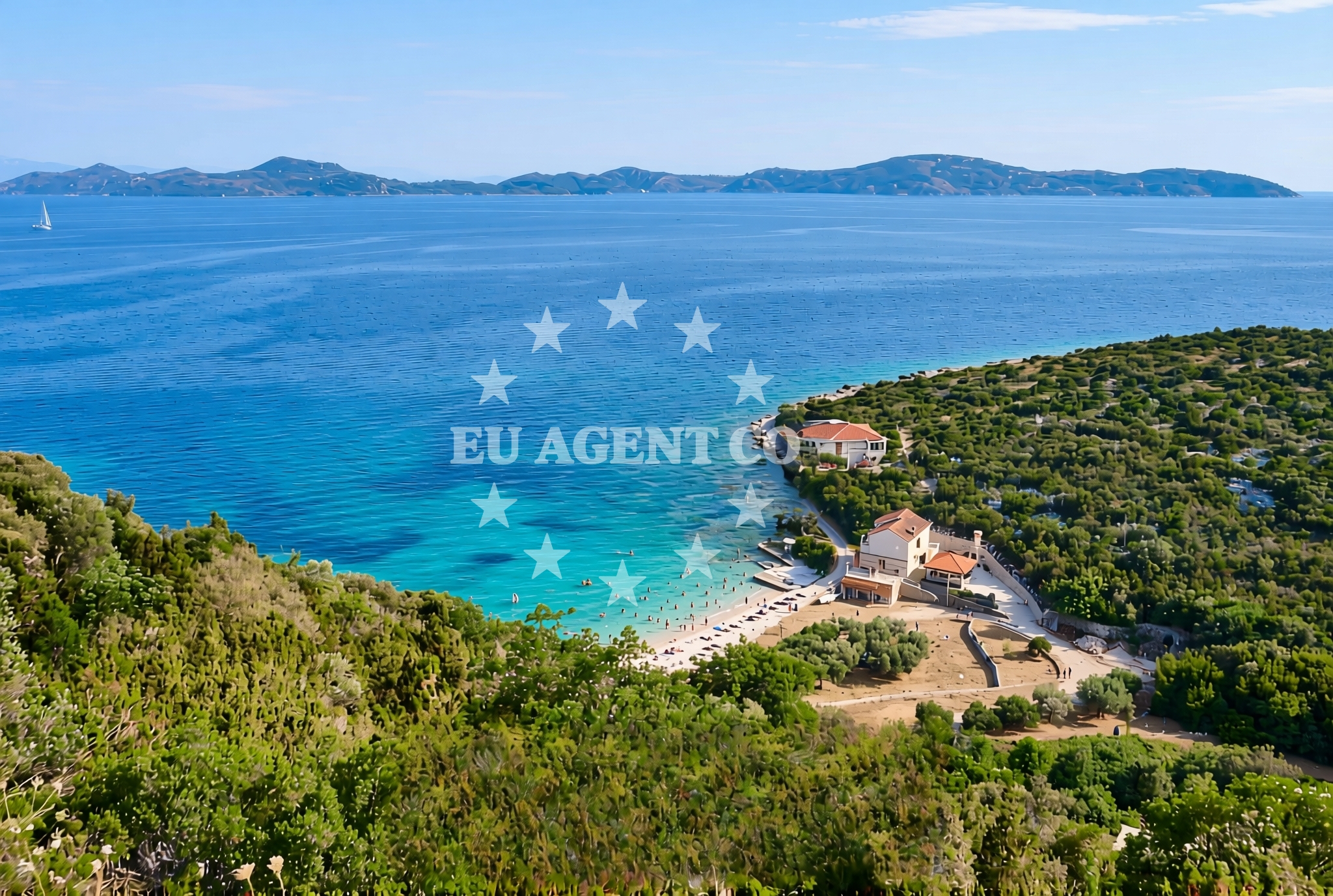 Sea and coastal view of Podimoć: beaches and coves (1) in Podimoć