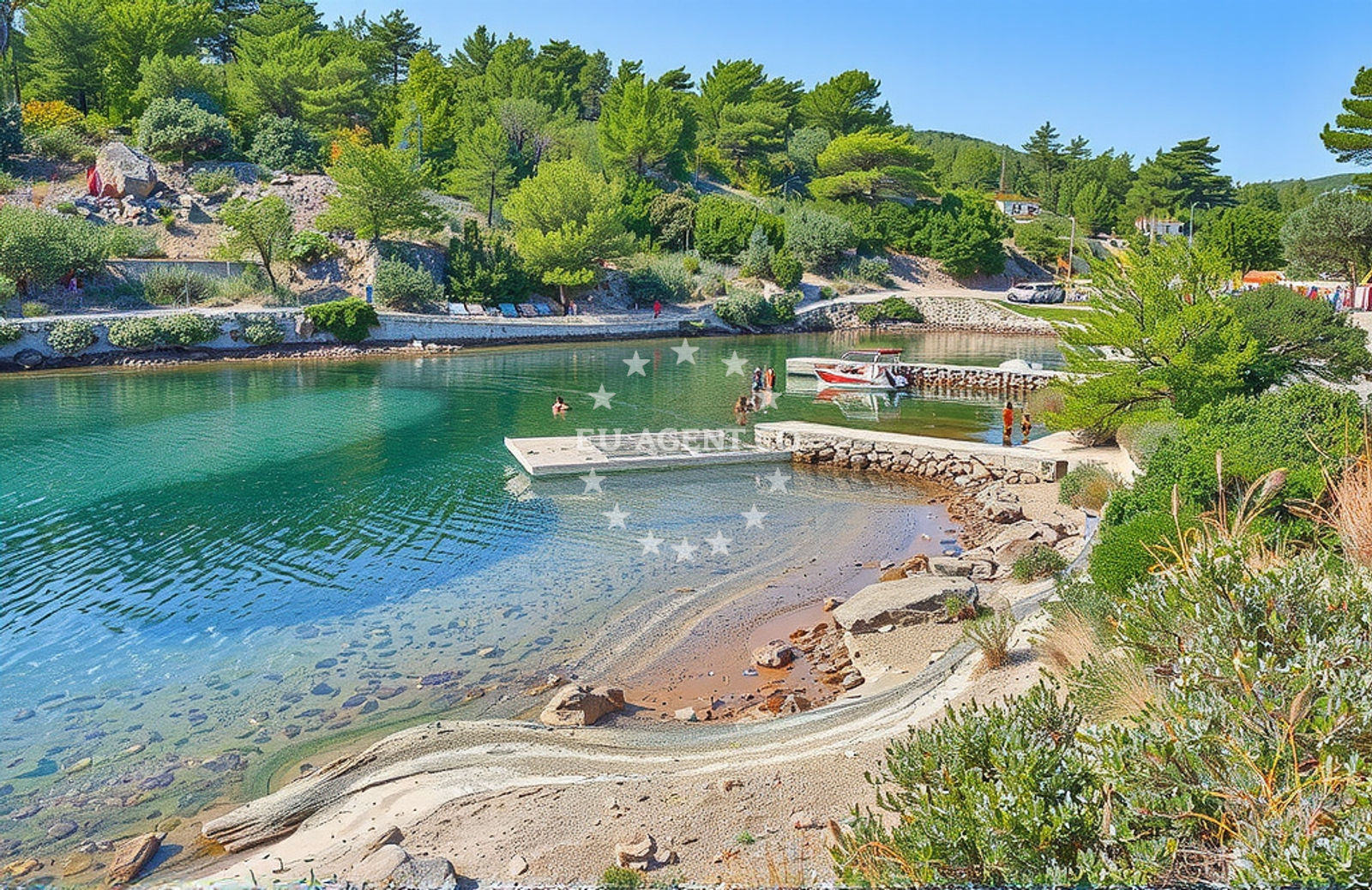 Additional view of Podkamenica beach in , Nečujam