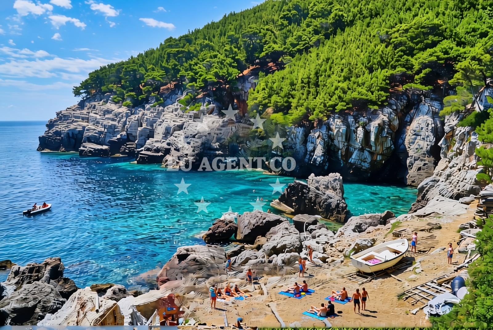 Overview of Podrope, Ropa (Mljet) Beach in Podrope