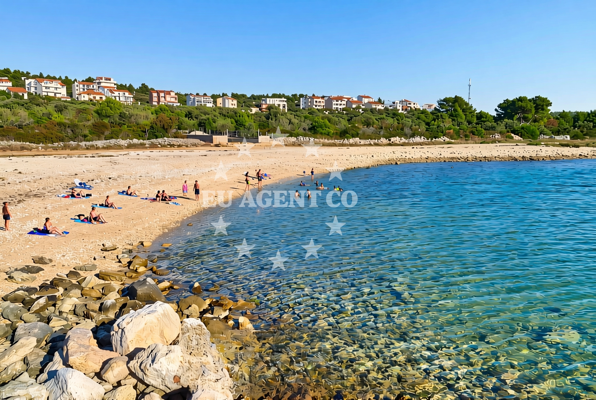 Overview of Podsolarsko, Šibenik Beach in Podsolarsko