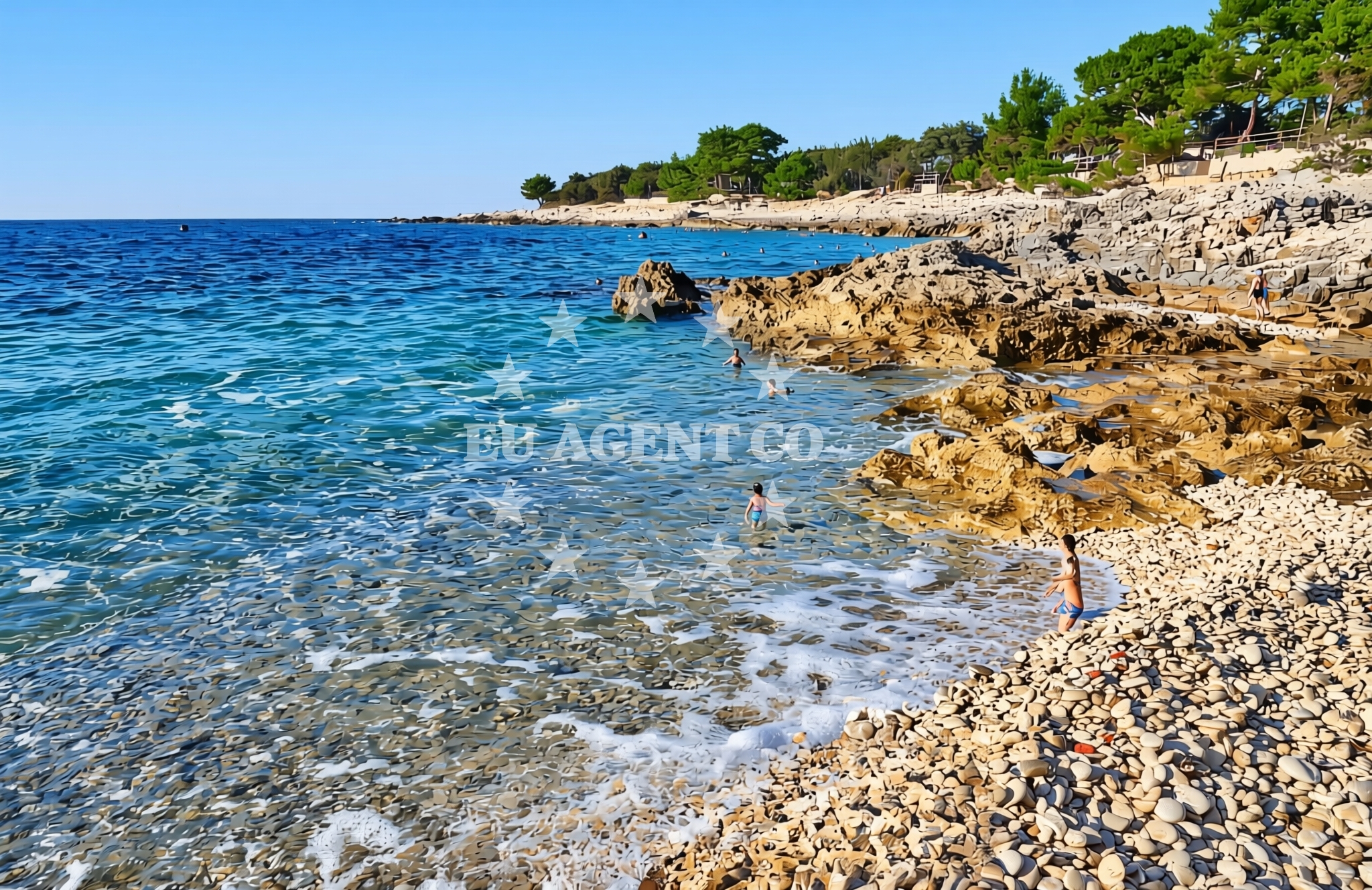 Overview of Podšpinata, Veli Rat (Dugi otok) Beach in Podšpinata