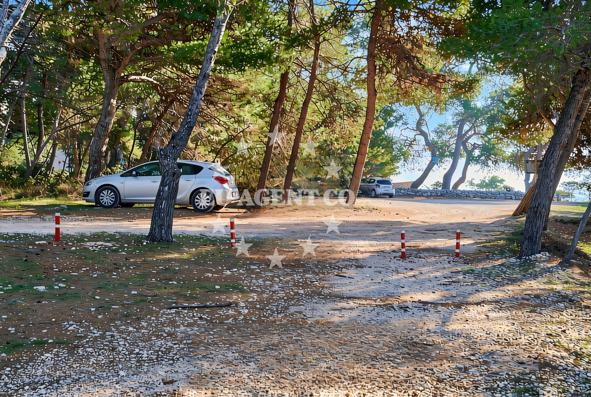 Beach facilities and surroundings at Podšpinata, Veli Rat (Dugi otok) Beach in Podšpinata
