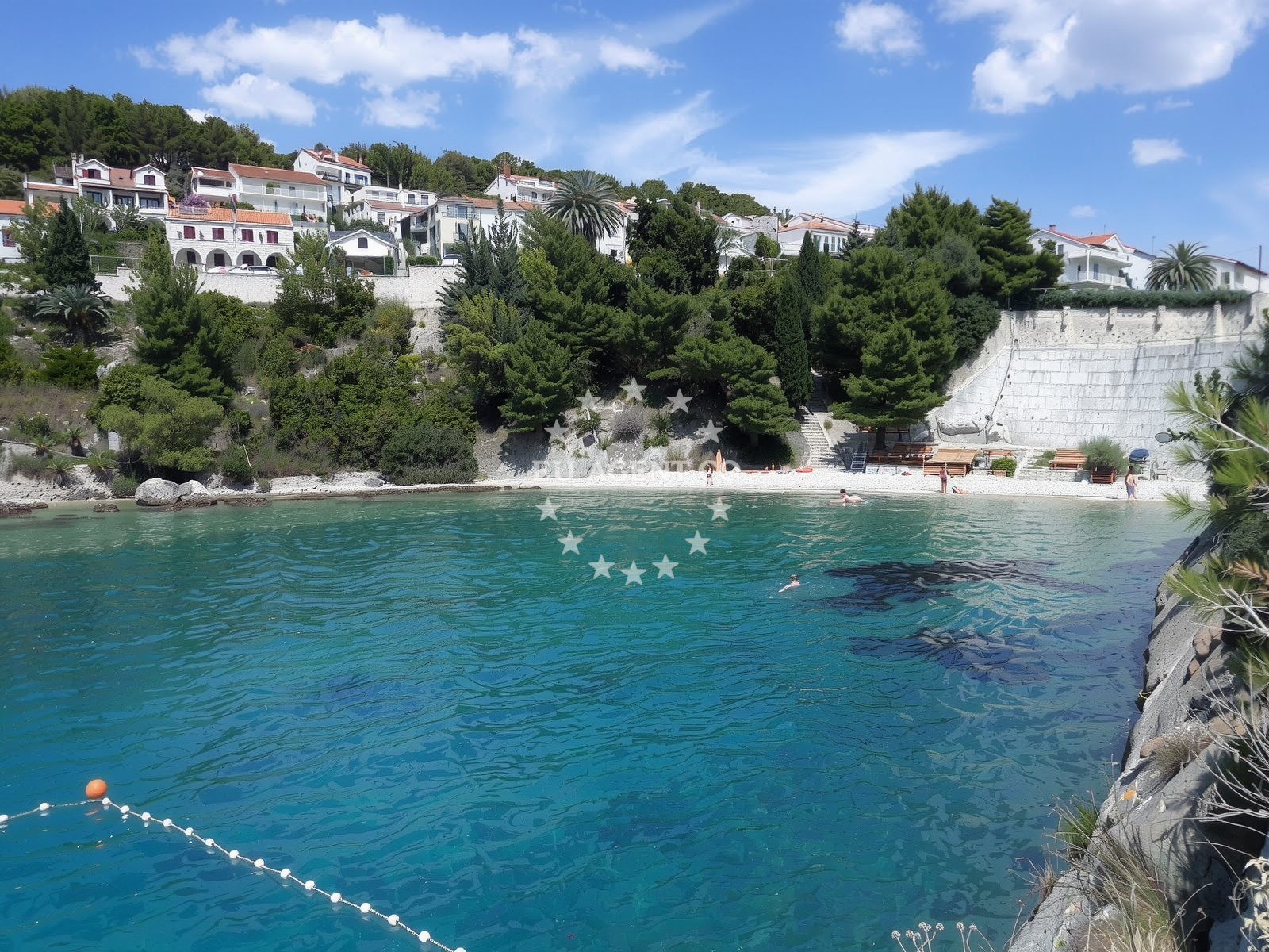 Shoreline and swimming area at Podstine beach in Ivana Božitkovića 21, Hvar