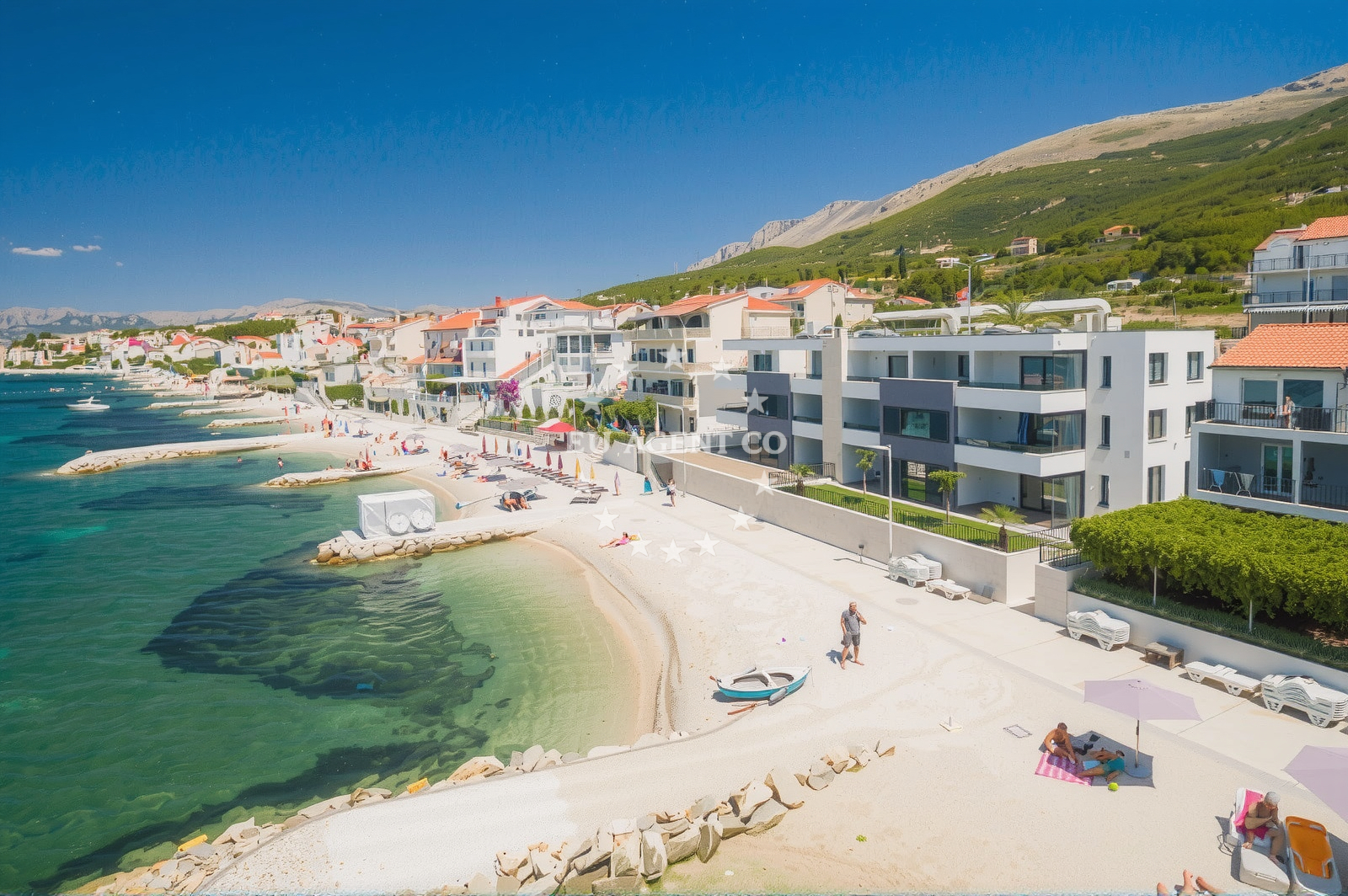 Overview of Podstrana beach in Ulica Mile Gojsalića 45 D, Podstrana