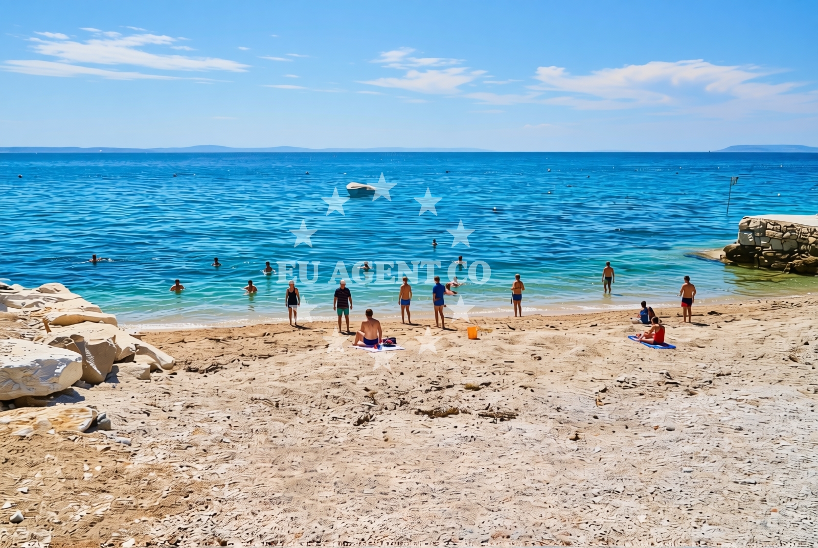 Shoreline and swimming area at Podstrana - Grbavac: beaches and coves (1) in Podstrana - Grbavac
