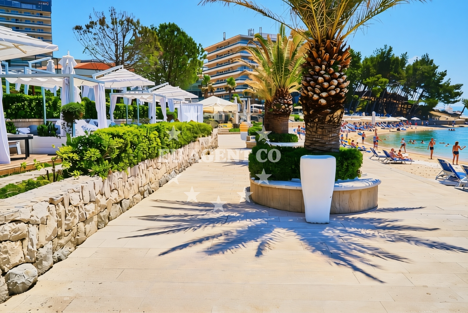 Sea and coastal view of Podstrana - Miljevac: beaches and coves (2) in Podstrana - Miljevac