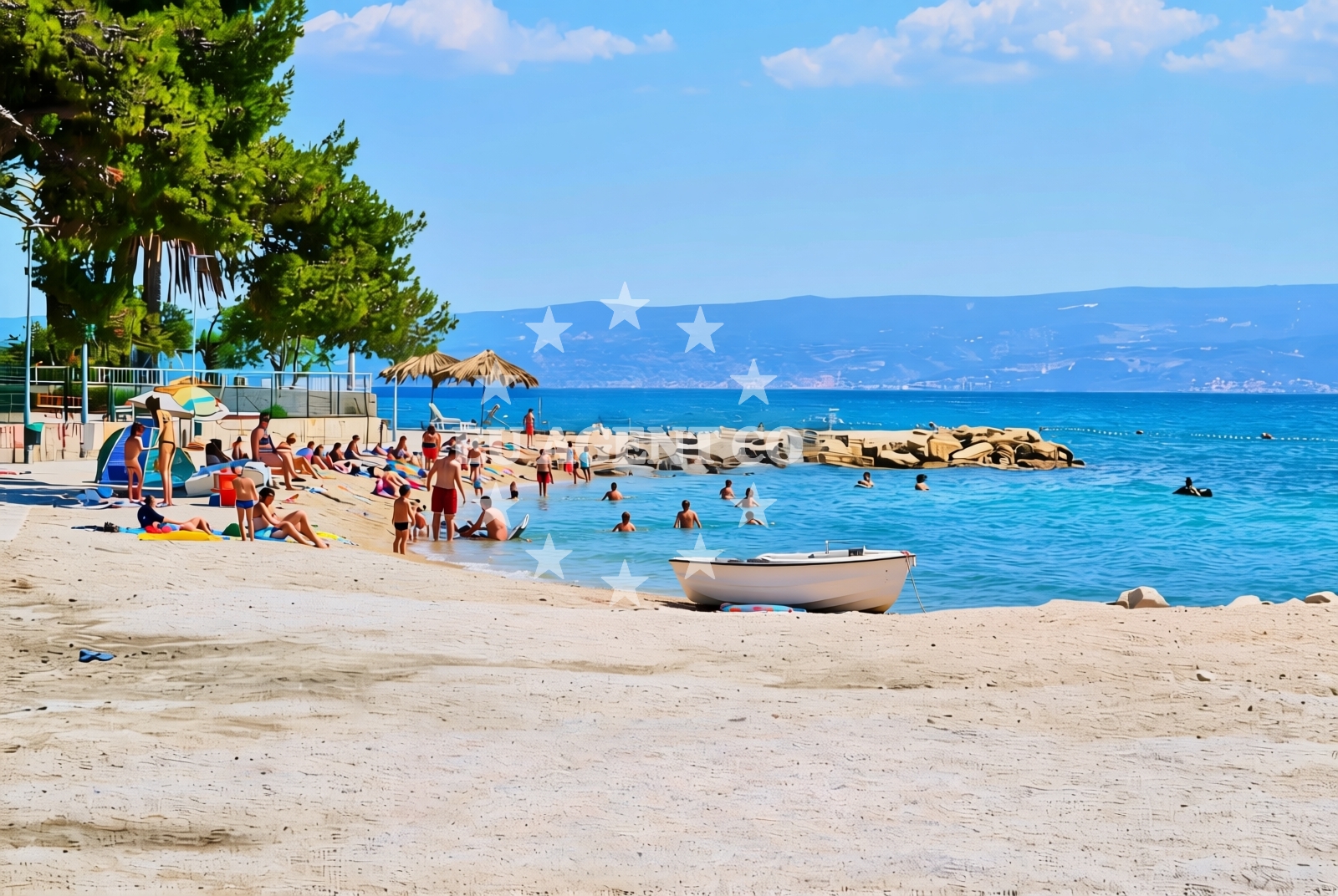 Shoreline and swimming area at Podstrana - Mutogras: beaches and coves (3) in Podstrana - Mutogras