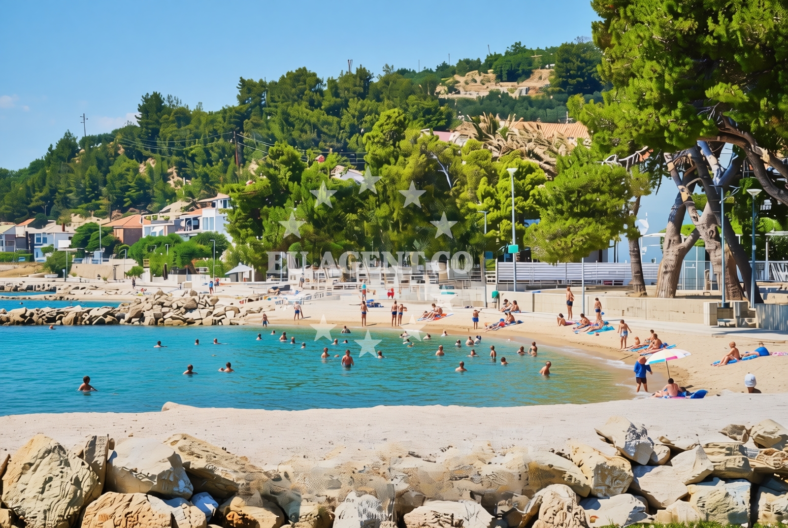 Beach facilities and surroundings at Podstrana - Mutogras: beaches and coves (3) in Podstrana - Mutogras