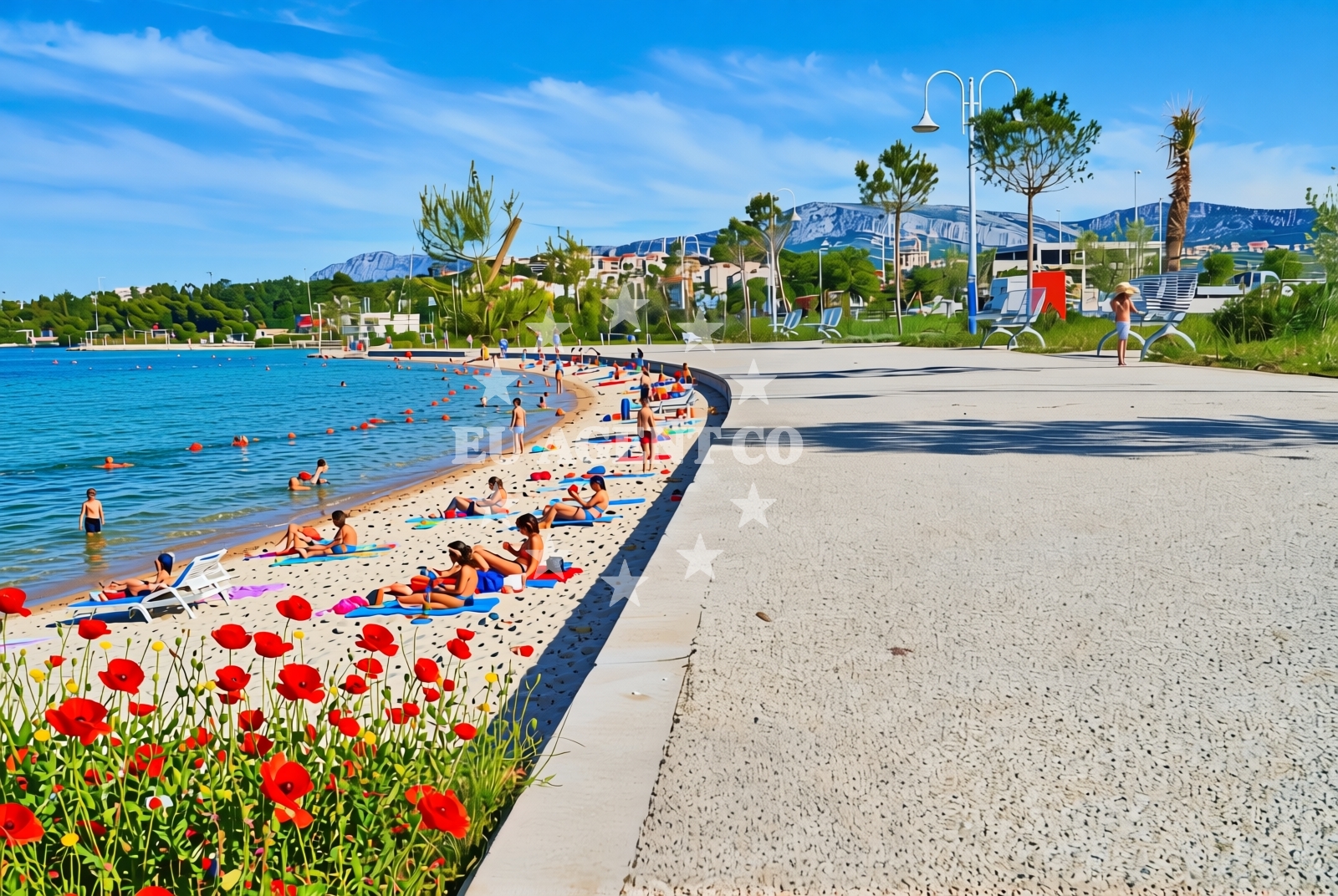 Shoreline and swimming area at Podstrana - Sita: beaches and coves (1) in Podstrana - Sita