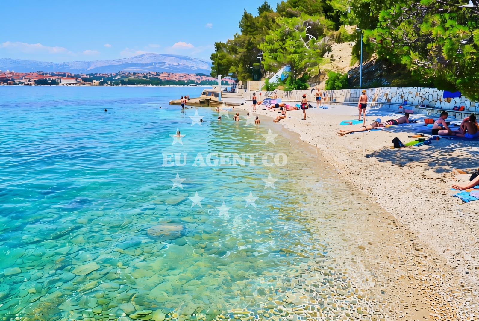 Overview of Podstrana - Strožanac Donji: beaches and coves (3) in Podstrana - Strožanac Donji