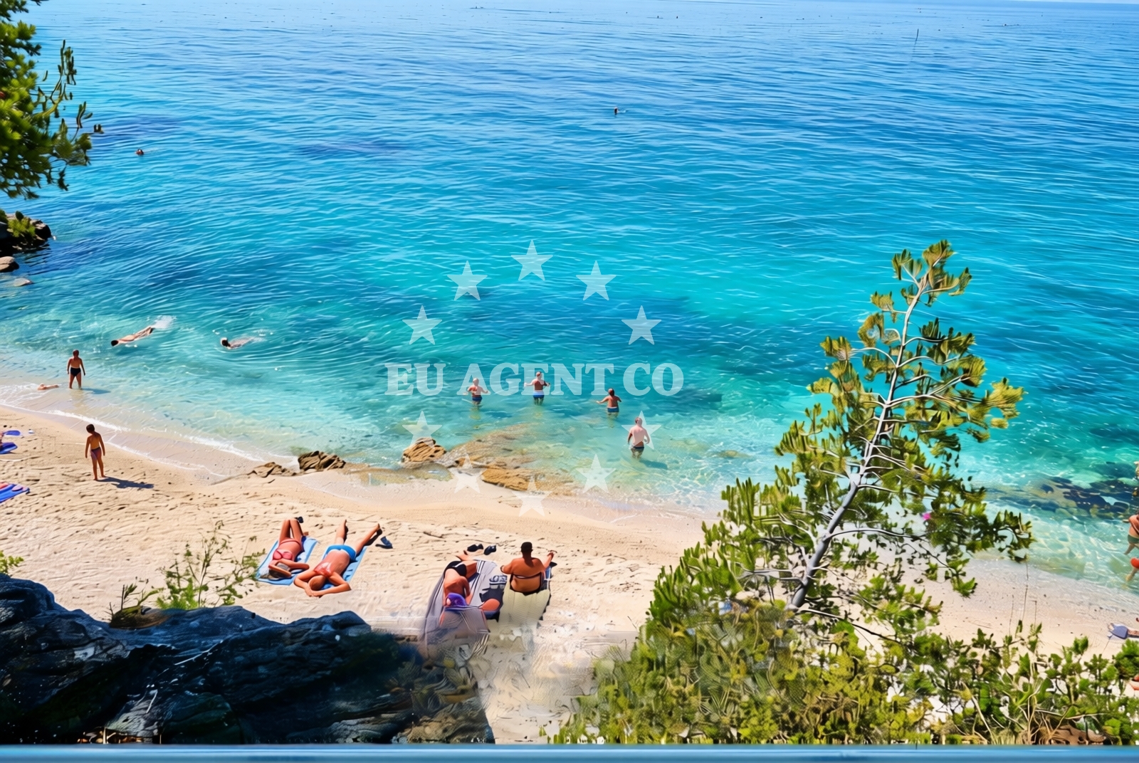 Shoreline and swimming area at Podstrana - Strožanac Donji: beaches and coves (3) in Podstrana - Strožanac Donji