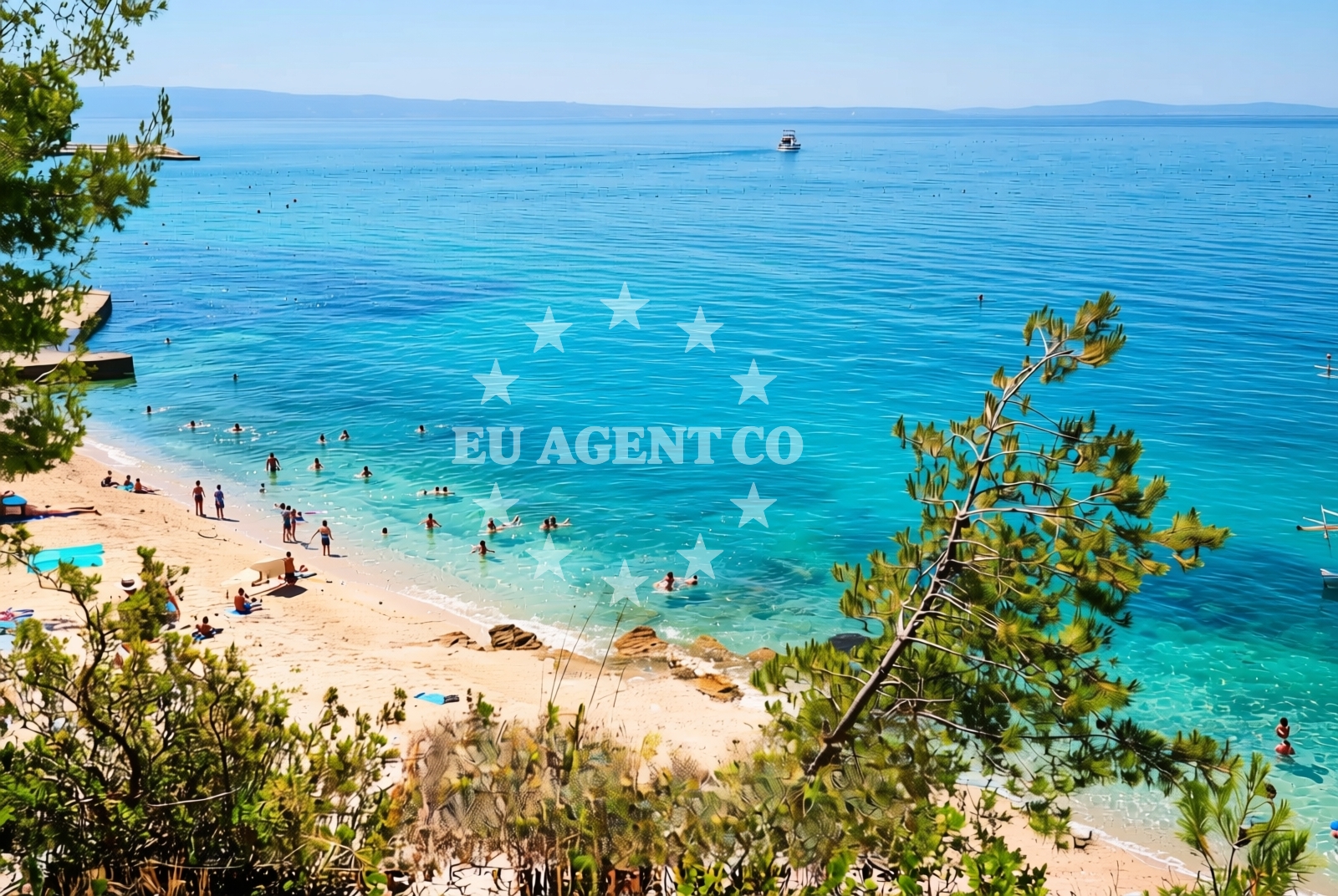 Sea and coastal view of Podstrana - Strožanac Donji: beaches and coves (3) in Podstrana - Strožanac Donji