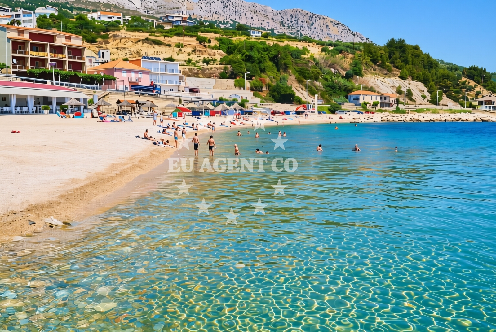 Sea and coastal view of Podstrana - Sveti Martin: beaches and coves (2) in Podstrana - Sveti Martin