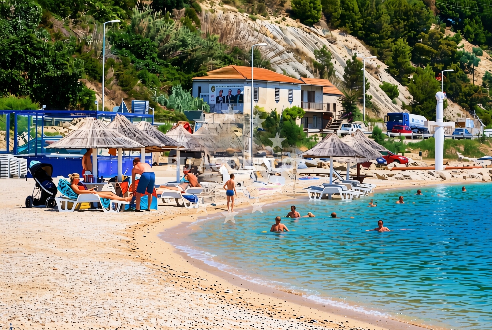 Beach facilities and surroundings at Podstrana - Sveti Martin: beaches and coves (2) in Podstrana - Sveti Martin