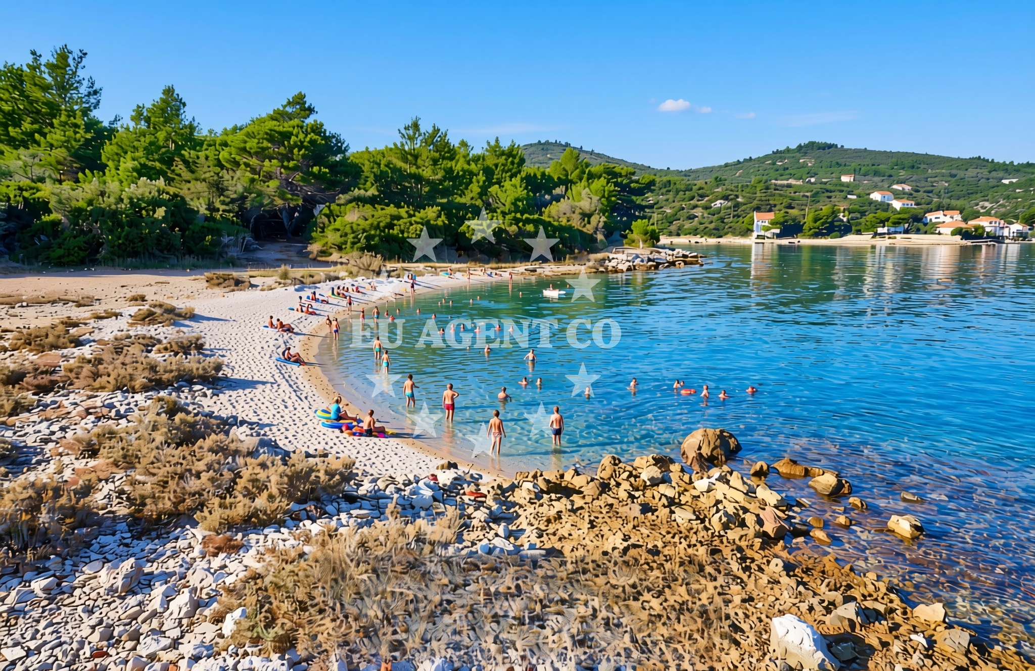 Overview of Pohlib, Sali (Dugi otok) Beach in Pohlib