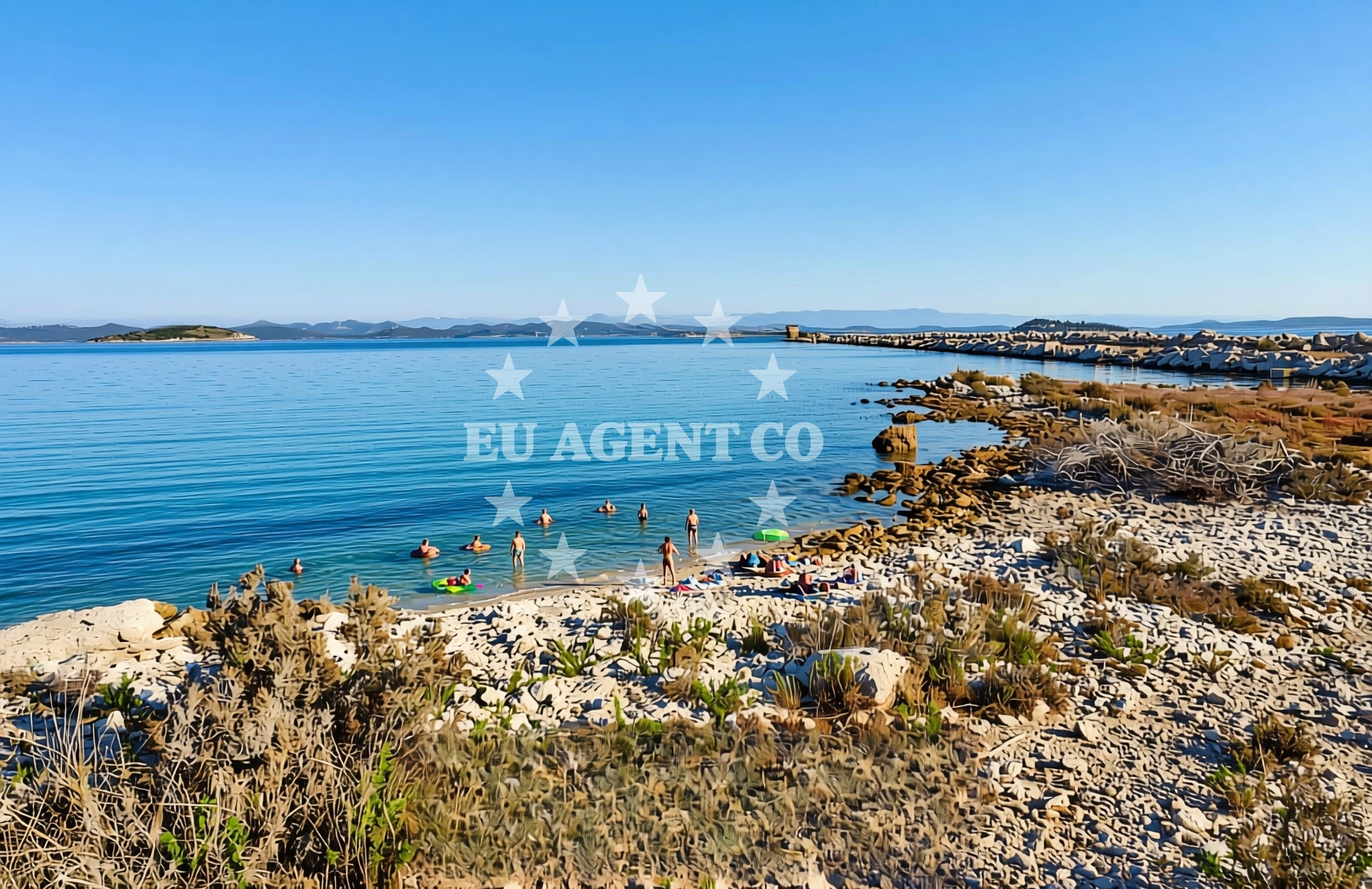 Shoreline and swimming area at Pohlib, Sali (Dugi otok) Beach in Pohlib