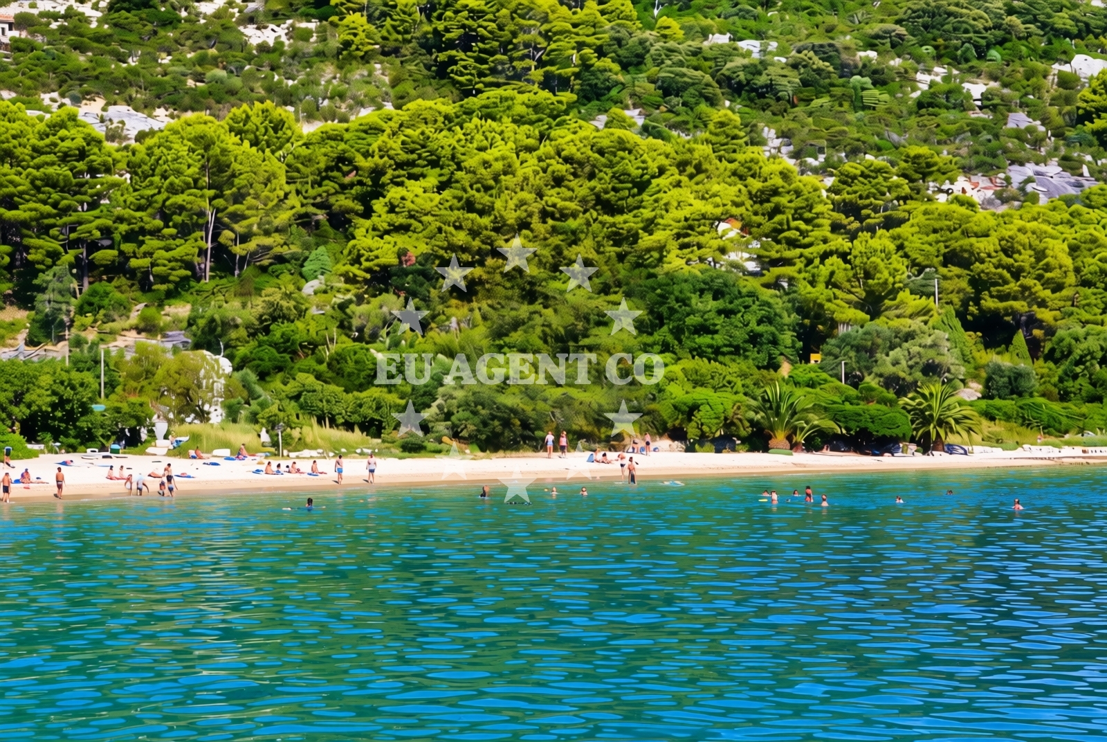 Beach facilities and surroundings at Polače (Mljet): beaches and coves (1) in Polače (Mljet)