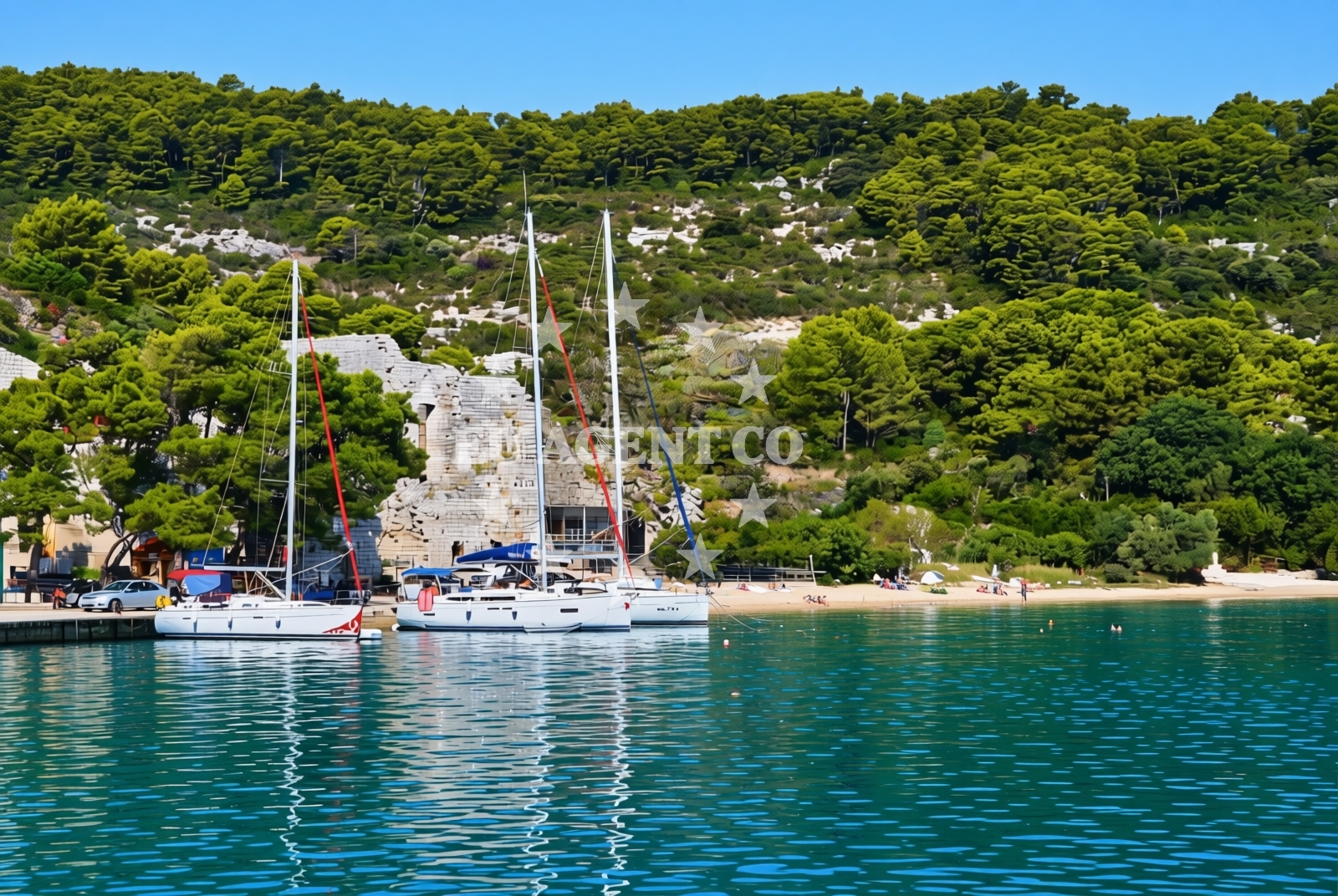 Additional view of Polače (Mljet): beaches and coves (1) in Polače (Mljet)