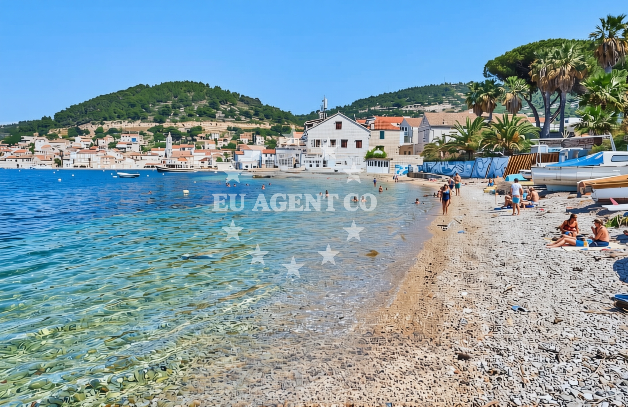 Overview of Policija, Vis (Vis) Beach in Policija