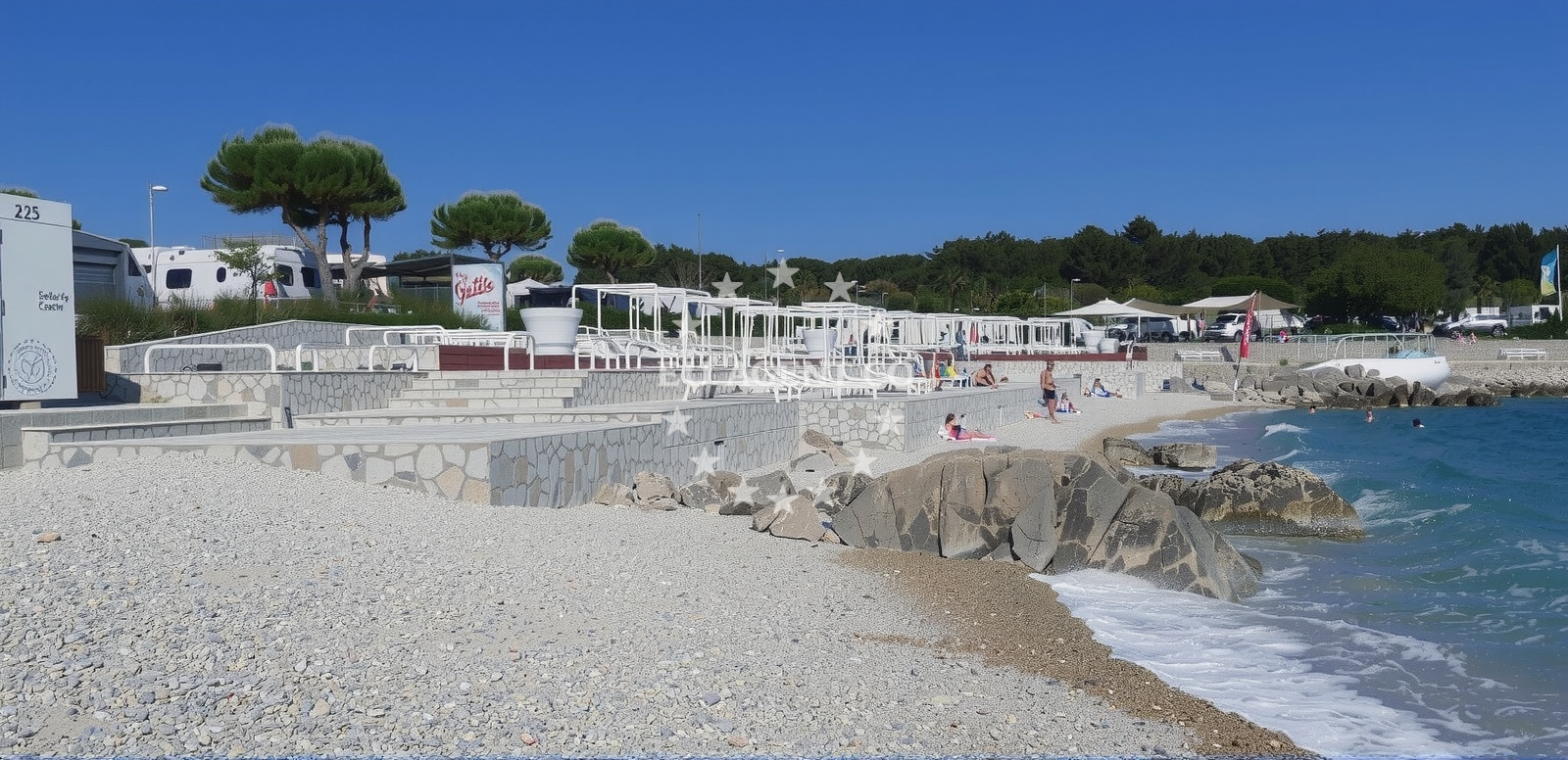 Overview of Politin beach in Narodnog Preporoda 80, Krk